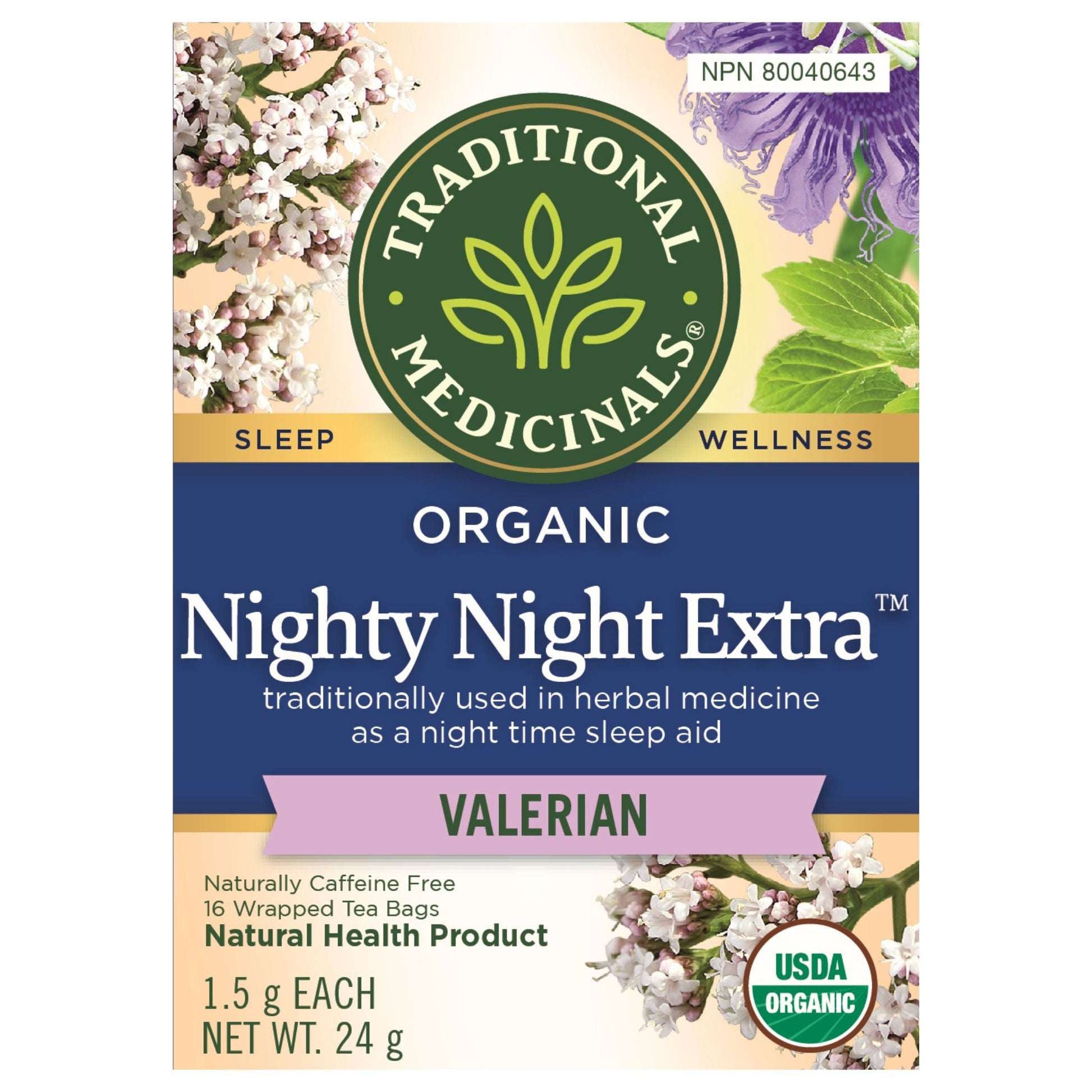 Traditional Medicinals Organic Nighty Night Extra Tea 16 Count