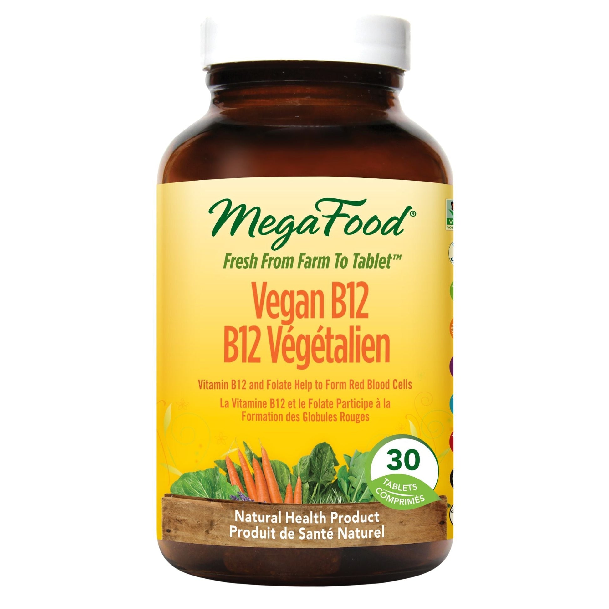 MegaFood Vegan B12 30 Tablets