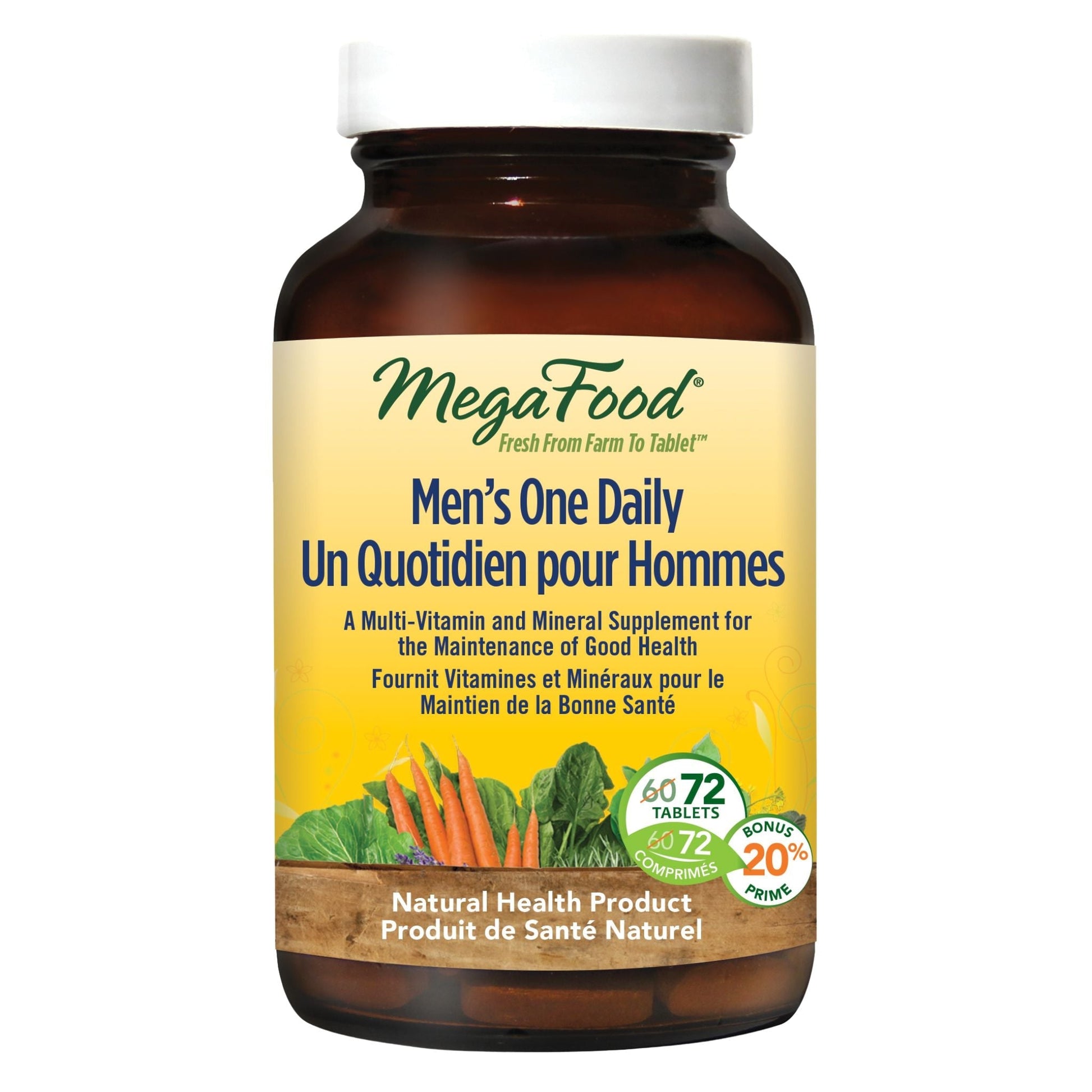 MegaFood Men's One Daily 72 Tablets