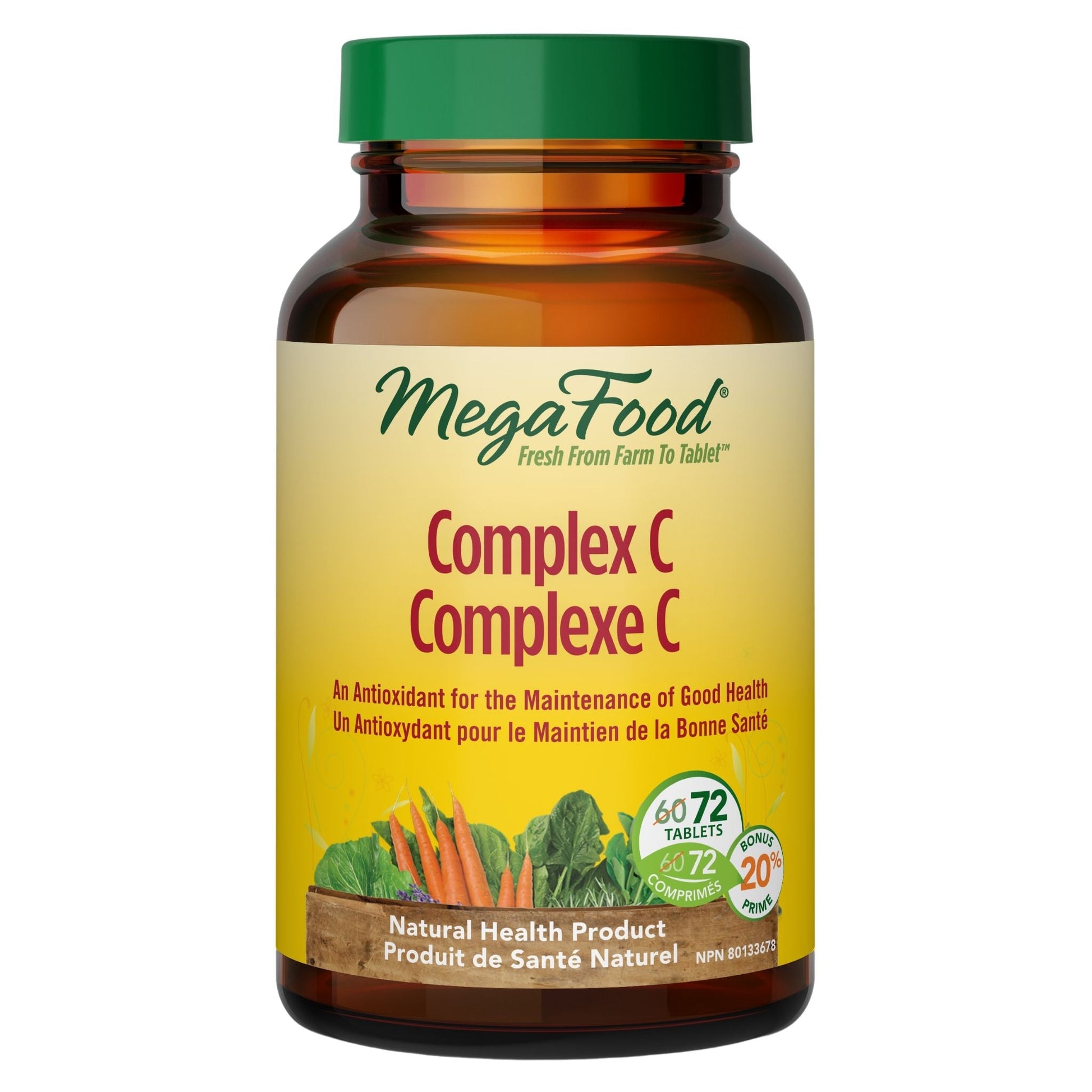 MegaFood Complex C 72 Tablets