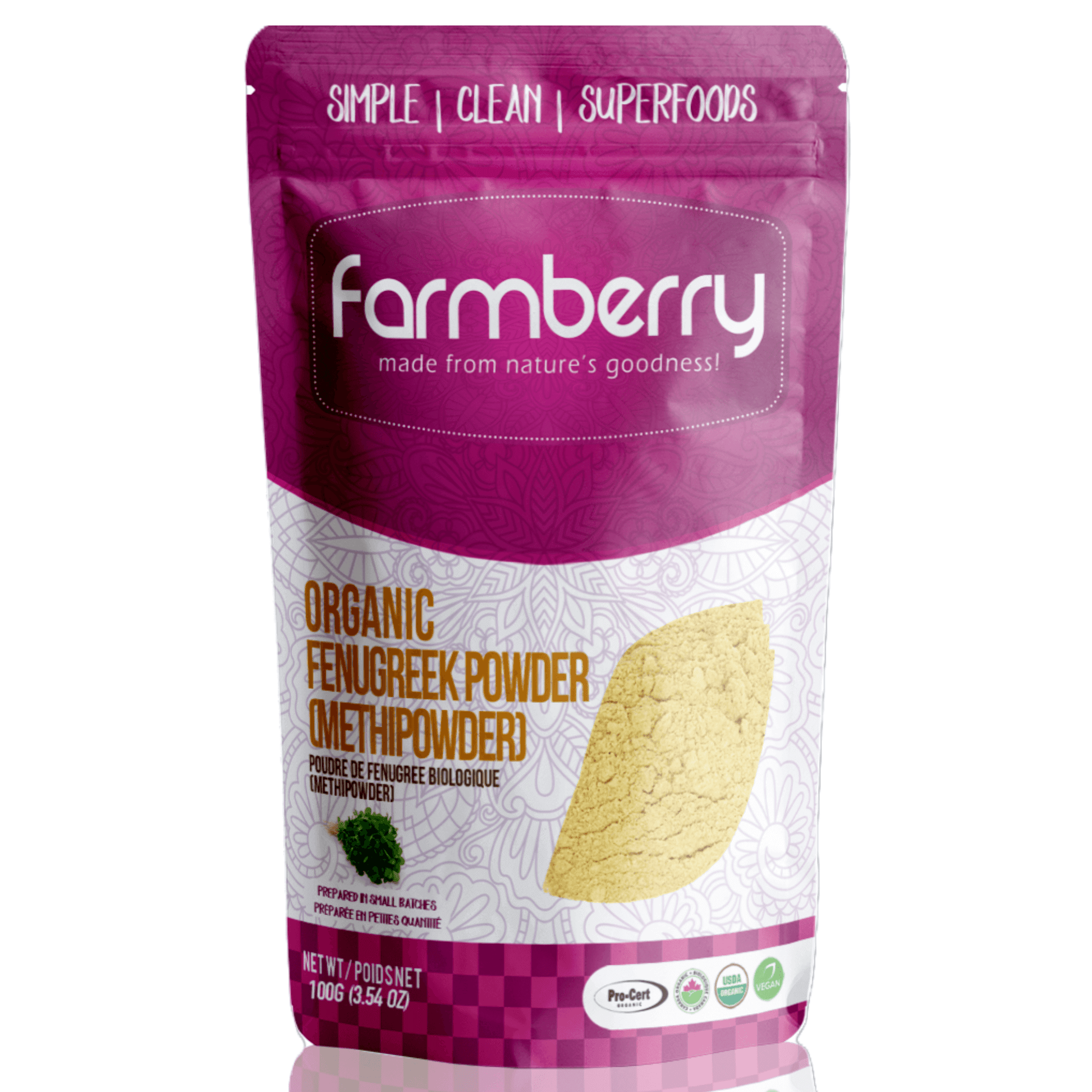Farmberry Organic Fenugreek Powder 100g