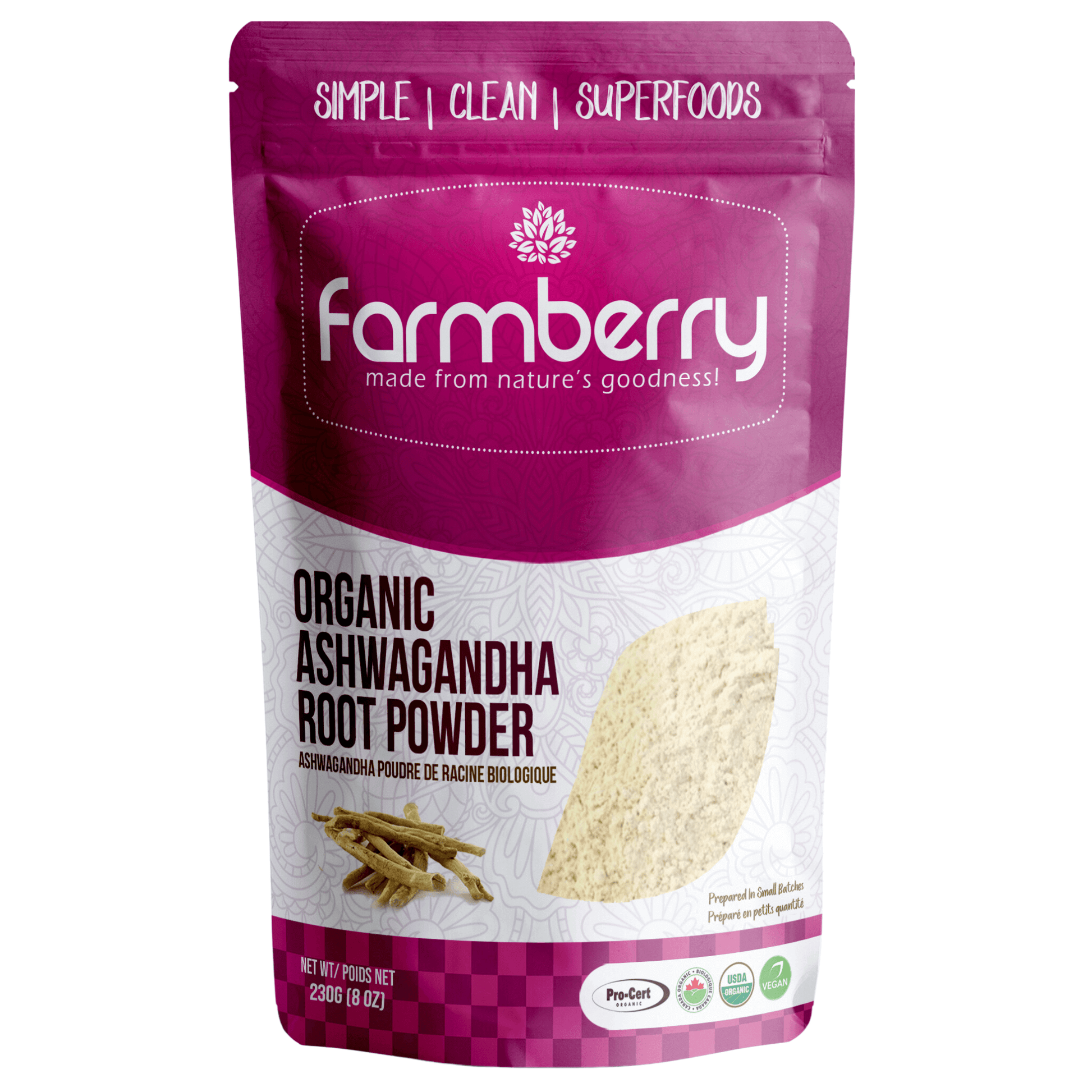 Farmberry Organic Ashwagandha Powder 230g