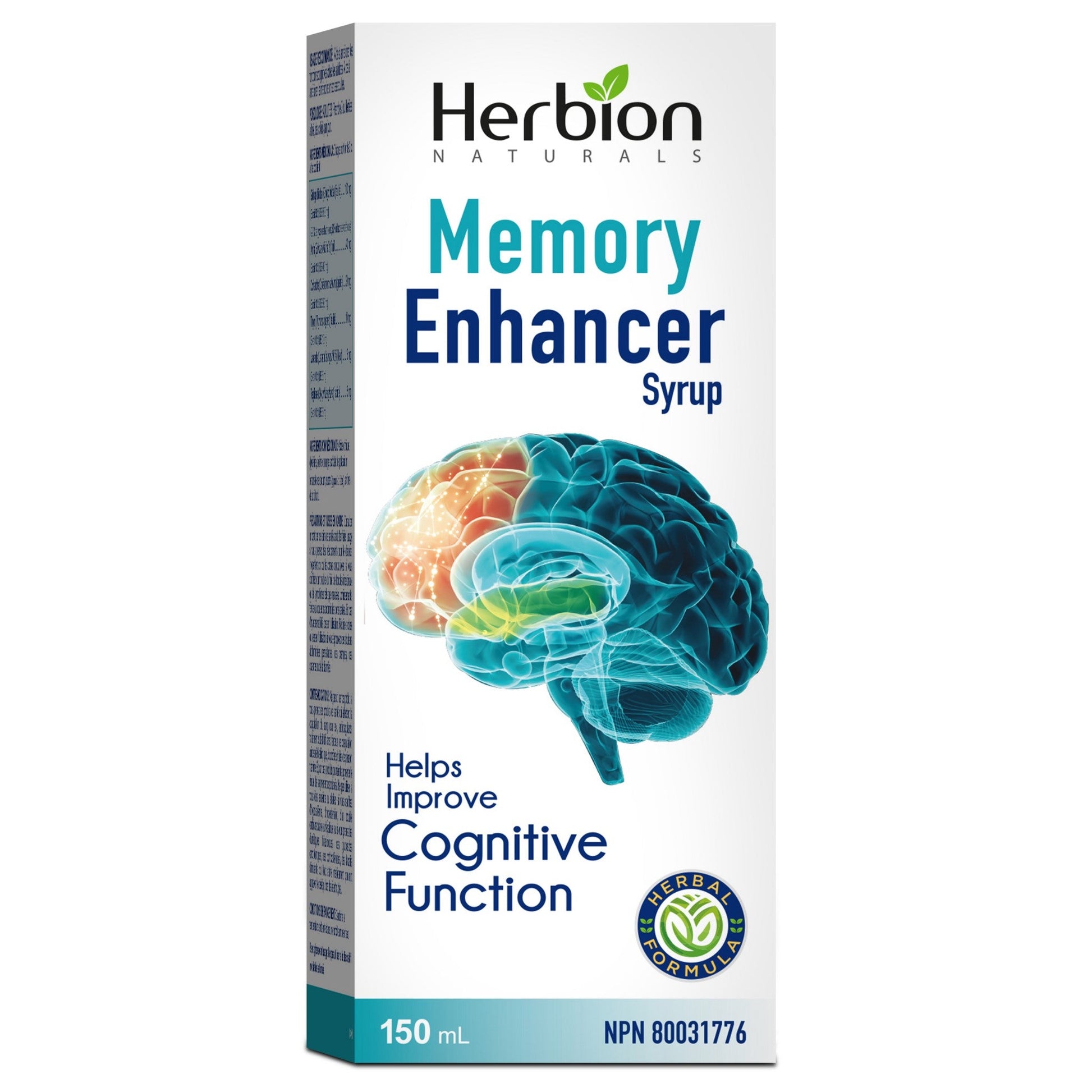 Herbion Memory Enhancer Syrup 150ml - Helps Improve Cognitive Function, Enhance Memory, Made With 6 Brain Boosting Herbs, Herbal Formula