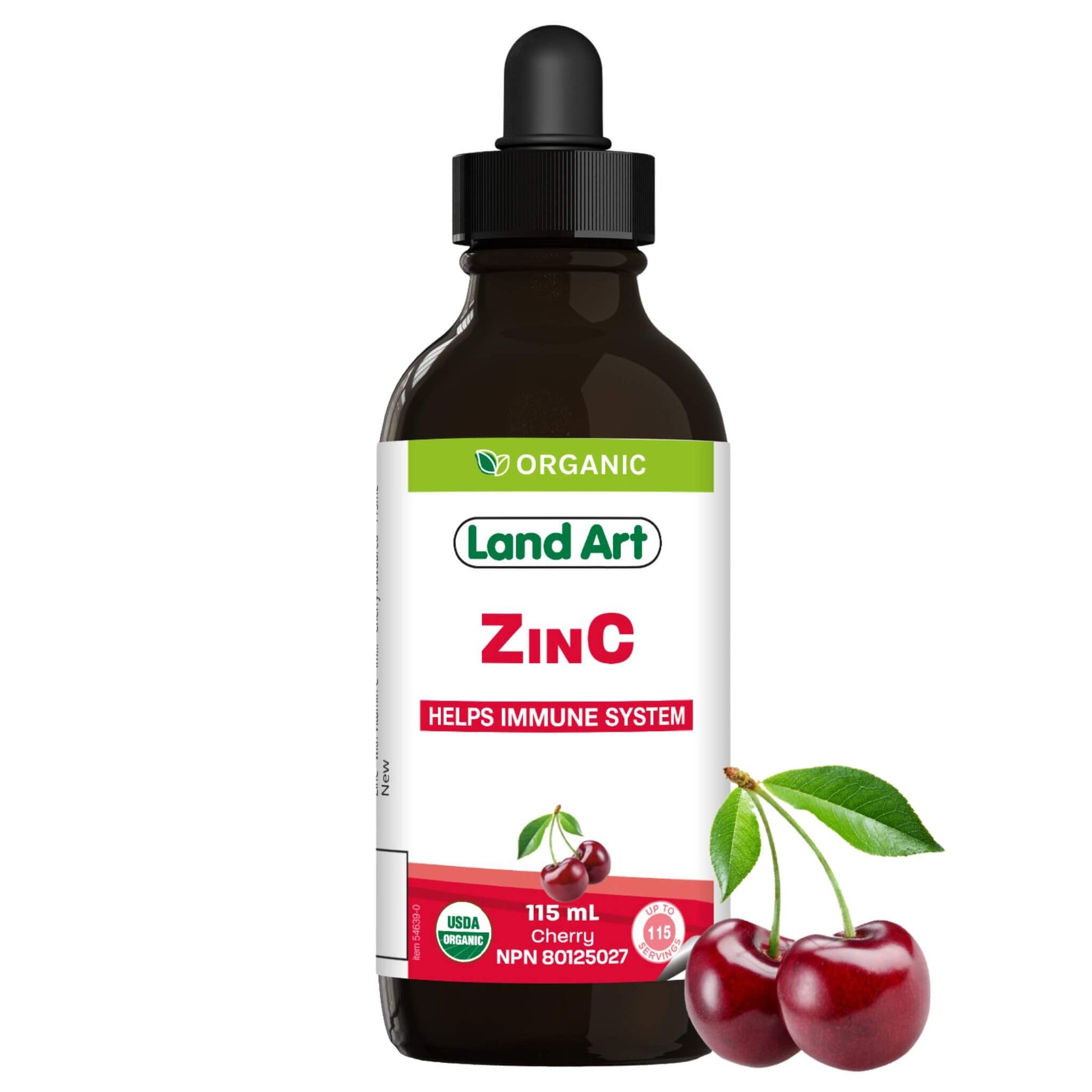 Land Art Organic Zinc Cherry 115ml