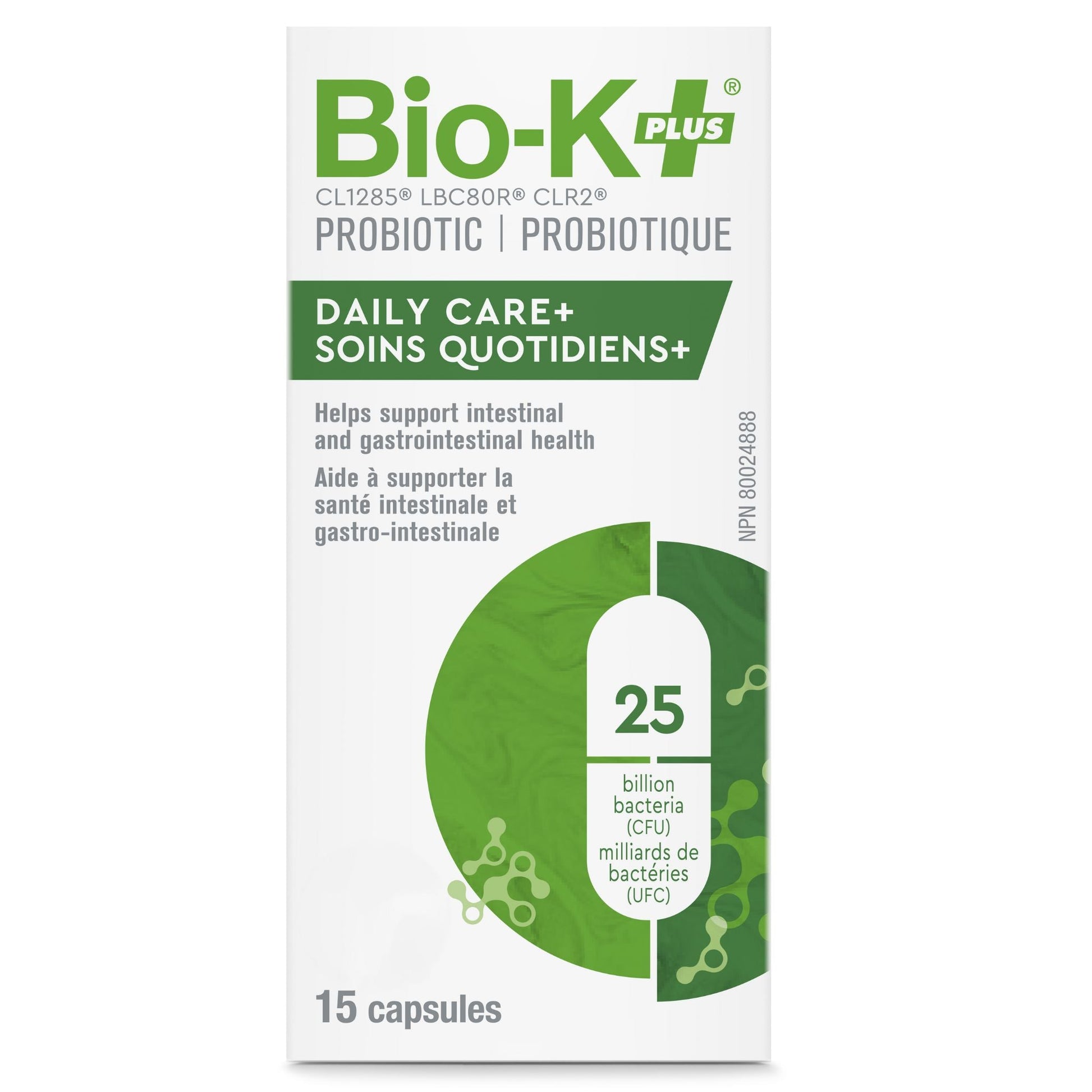 Bio-K+ Daily Care+ Probiotic 25B 15 Capsules