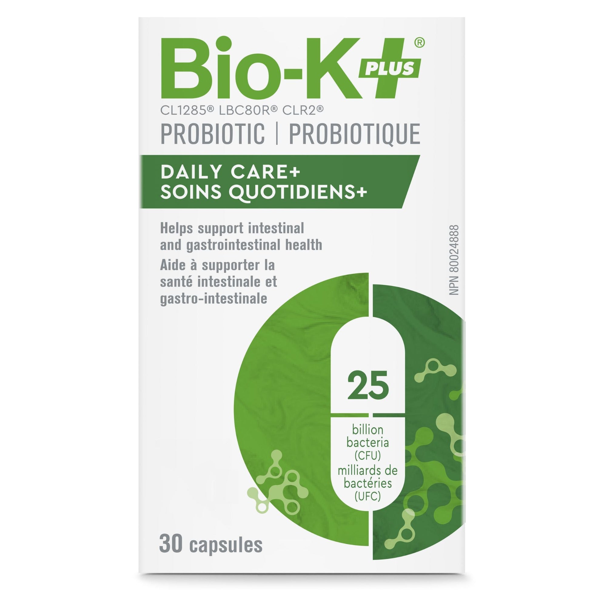 Bio-K+ Daily Care+ Probiotic 25B 30 Capsules