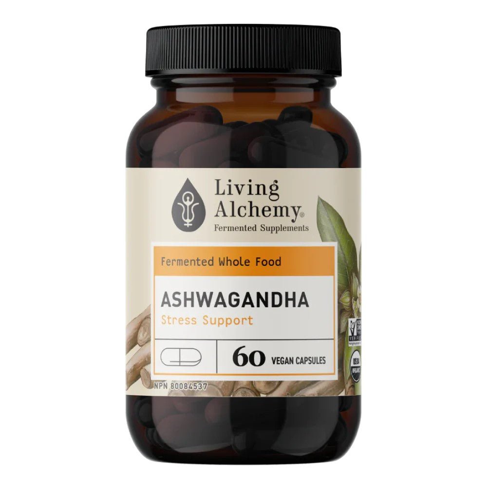Living Alchemy Ashwagandha Alive 120 Capsules - Helps Reduce Stress and Anxiety, Promotes Focus, Concentration and Vitality, Promotes Better Sleep