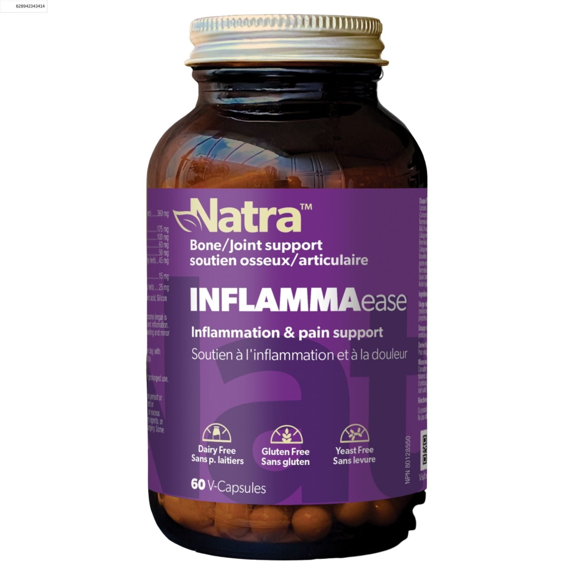 Natra INFLAMMAease 60 Capsules