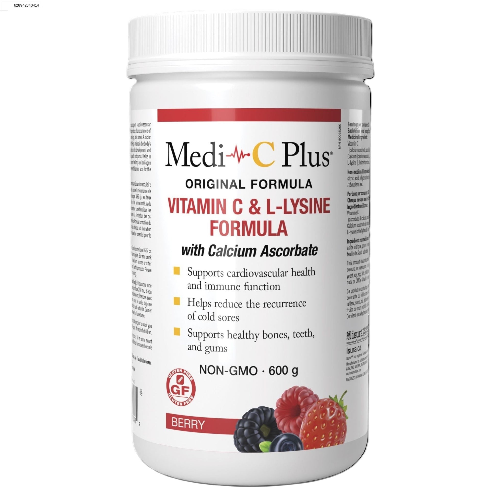 Medi-C Plus With Calcium Ascorbate Berry 600g