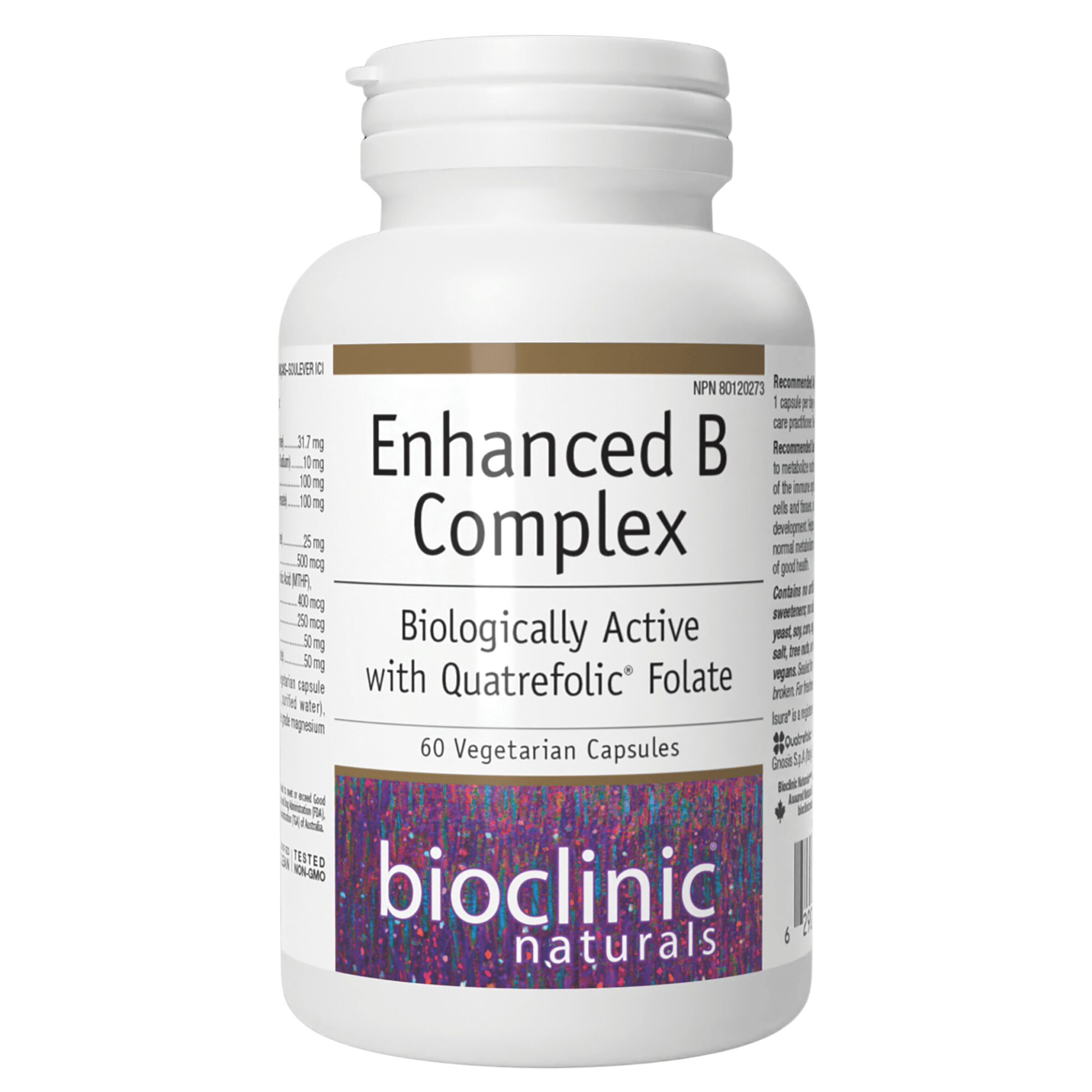 Bioclinic Naturals Enhanced B Complex 60 Vegetarian Capsules