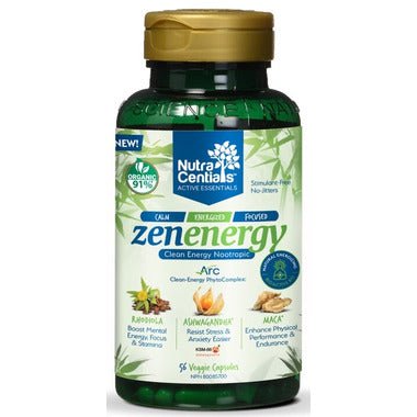 Nuvocare Zenenergy With KSM-66, 56 Vegan Capsules - Enhances Physical & Mental Well-being, Reduces Stress and Anxiety, Improves Physical Performance and Endurance