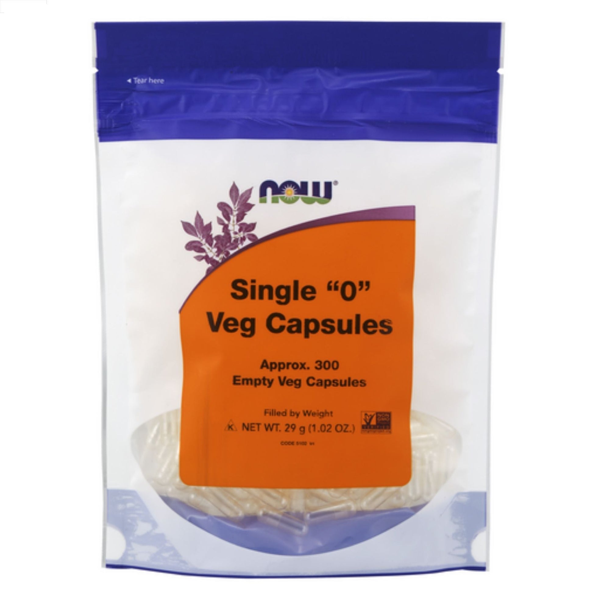 NOW Single "0" 300 Veg Capsules