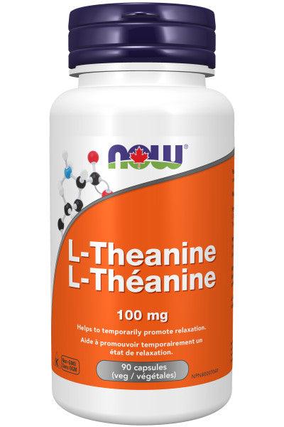 Now L-Theanine 100mg 90 Capsules - Promotes Relaxation, Manages Stress, Healthy Vascular Function