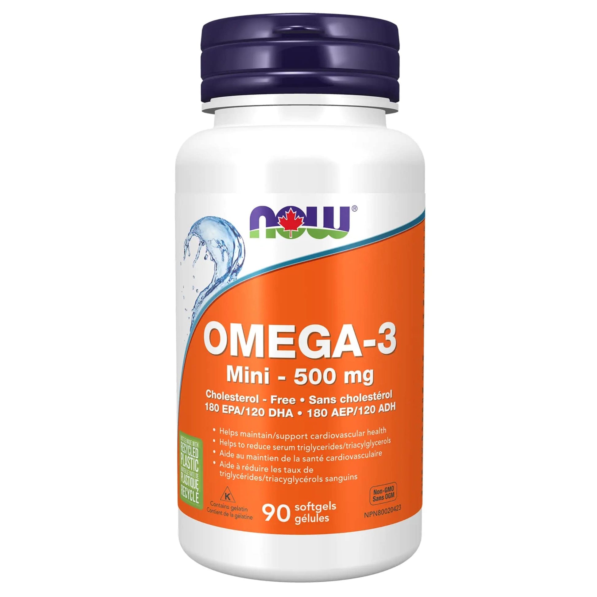 NOW Omega-3 Mini 500mg 90 Softgels