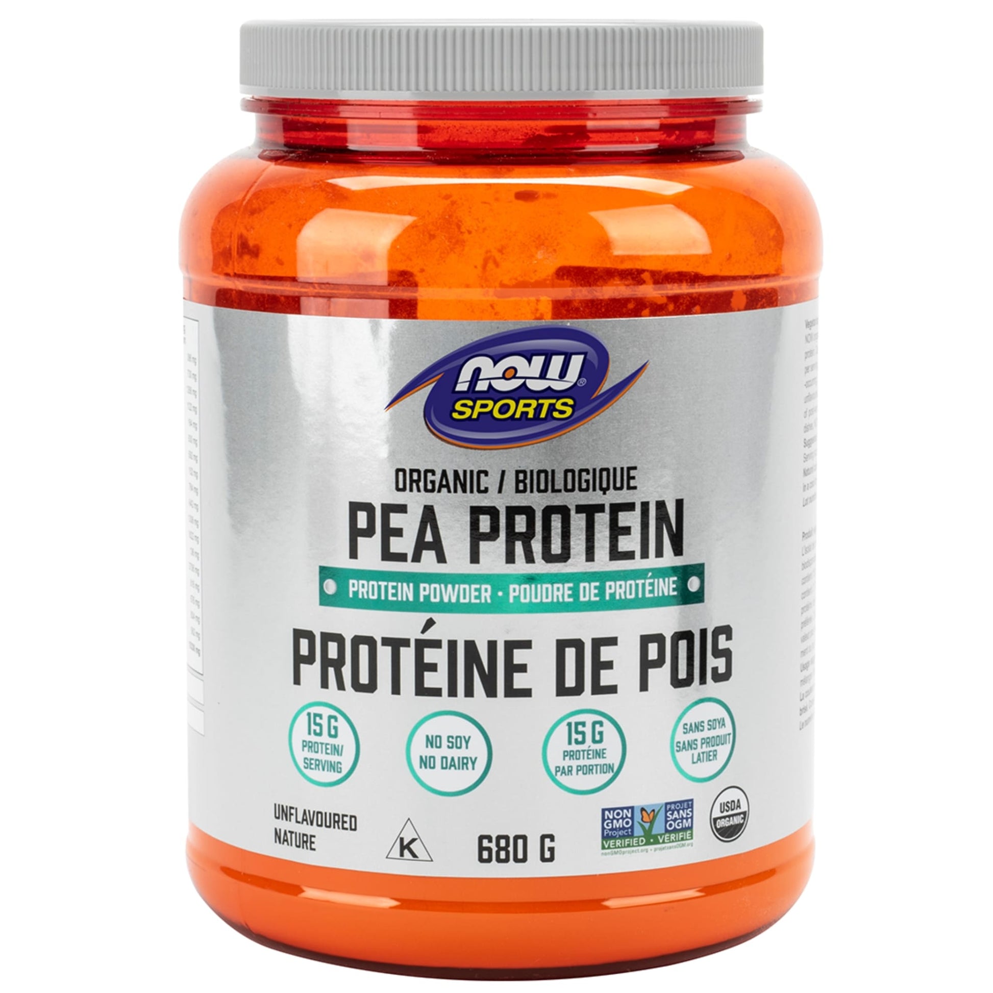 NOW Sport Organic Pea Protein Unflavoured 680g