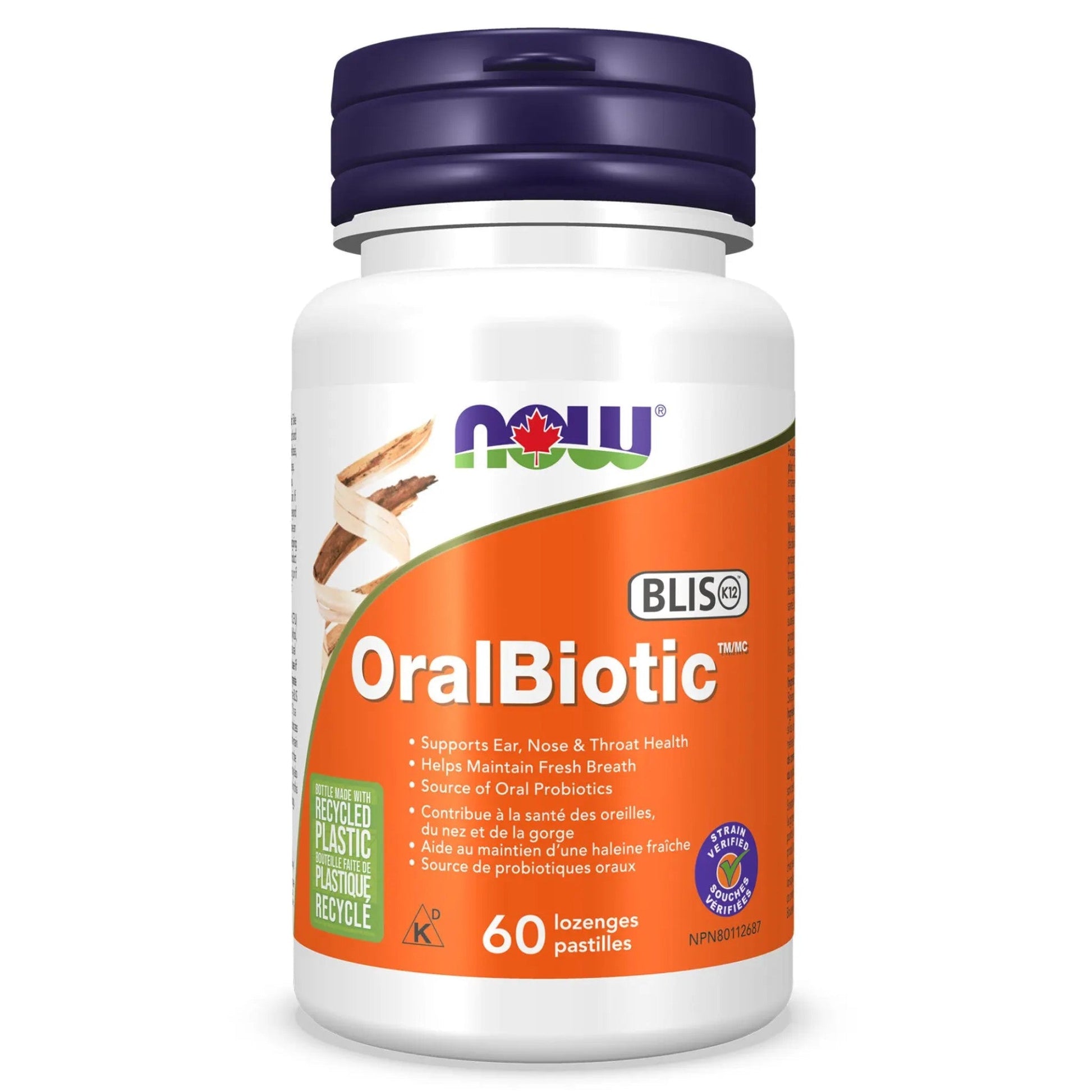 NOW OralBiotic Probiotic 60 Lozenges