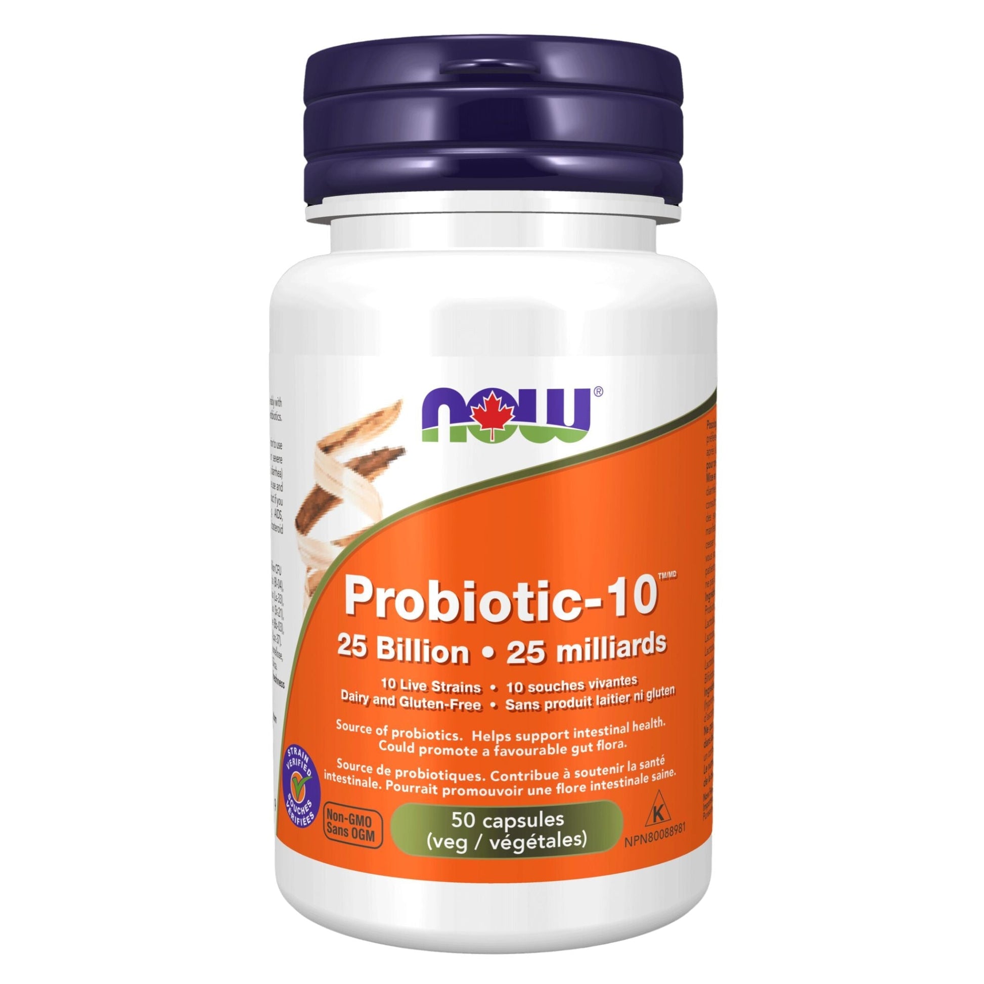 NOW Probiotic-10™ 25 Billion 50 Vegetable Capsules