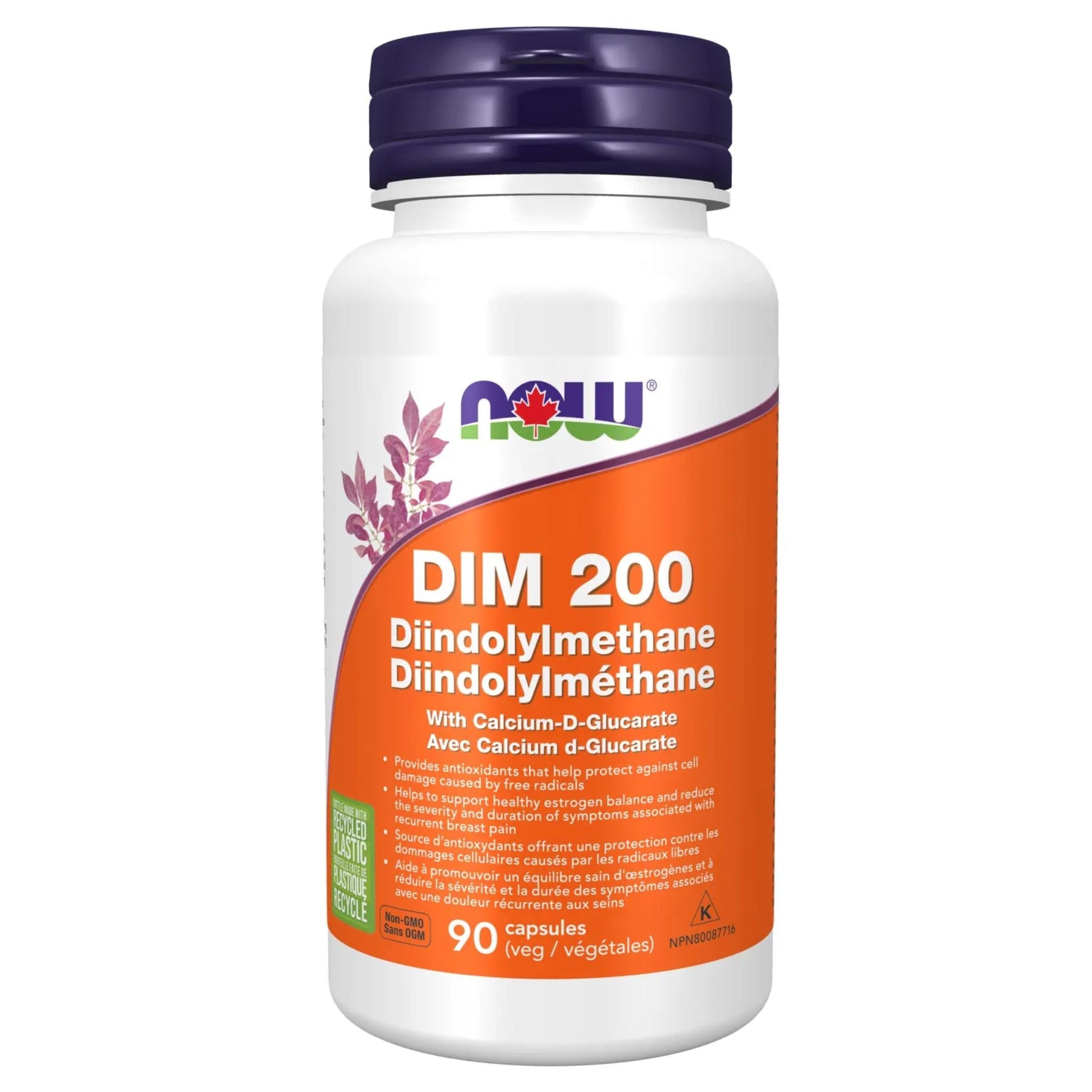 NOW DIM 200mg with Calcium Glucarate 90 Vegetable Capsules