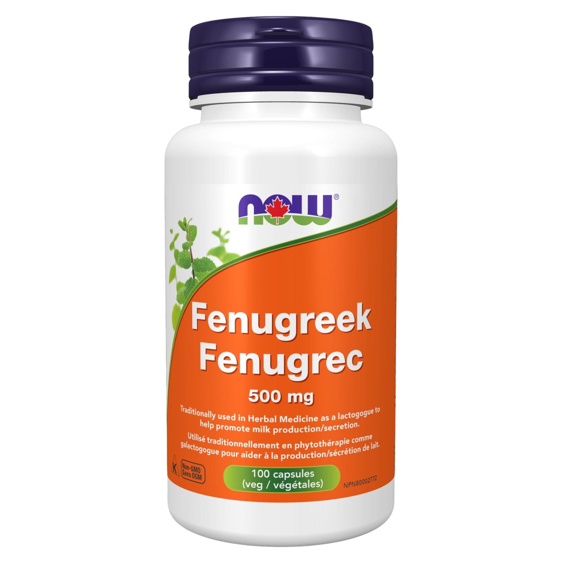 NOW Fenugreek 500mg 100 Vegetable Capsules