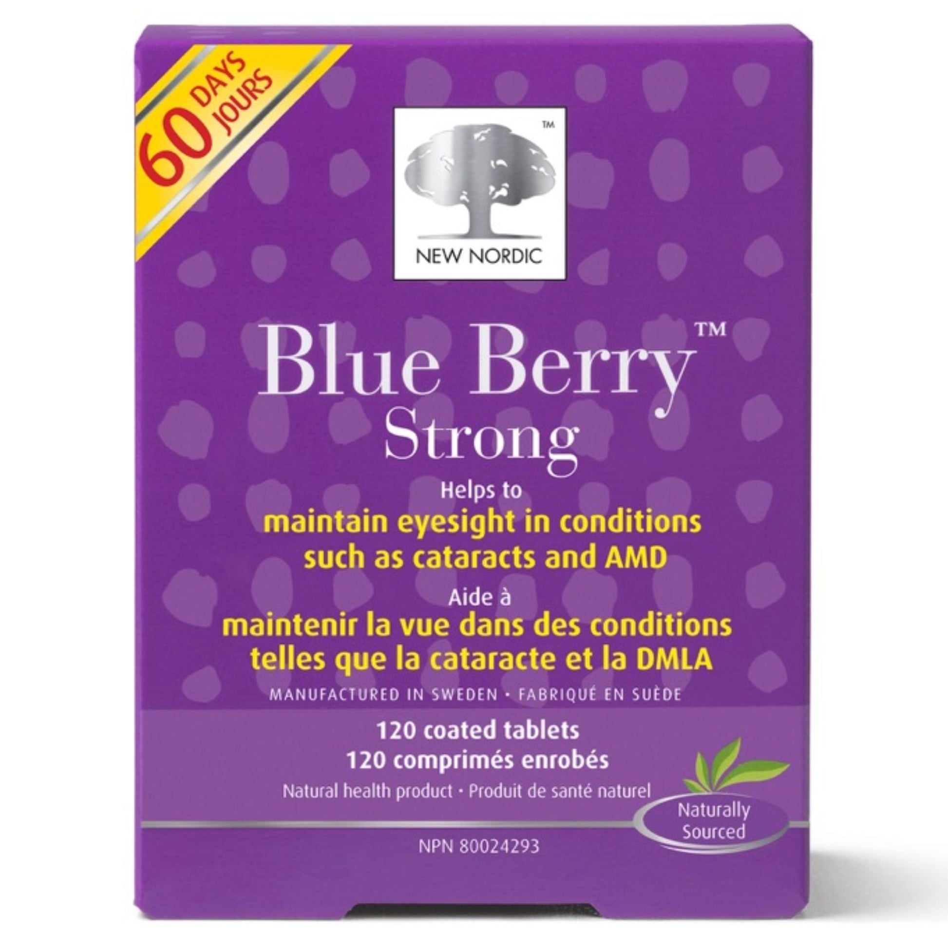 New Nordic Blue Berry Strong 120 Coated Tablets