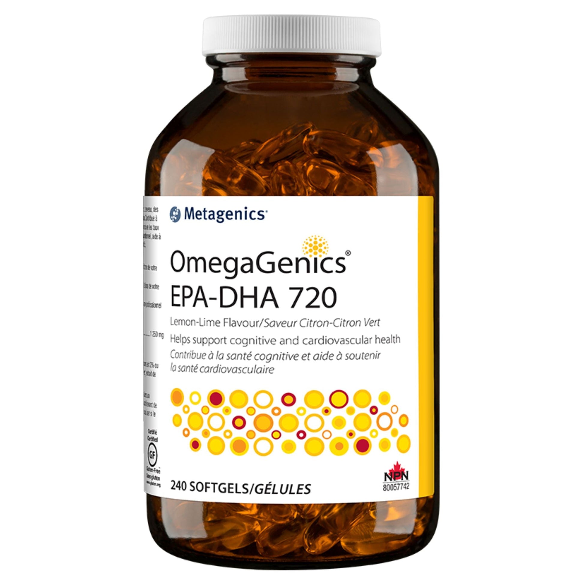 Metagenics OmegaGenics EPA-DHA 720 Lemon-Lime 240 Softgels