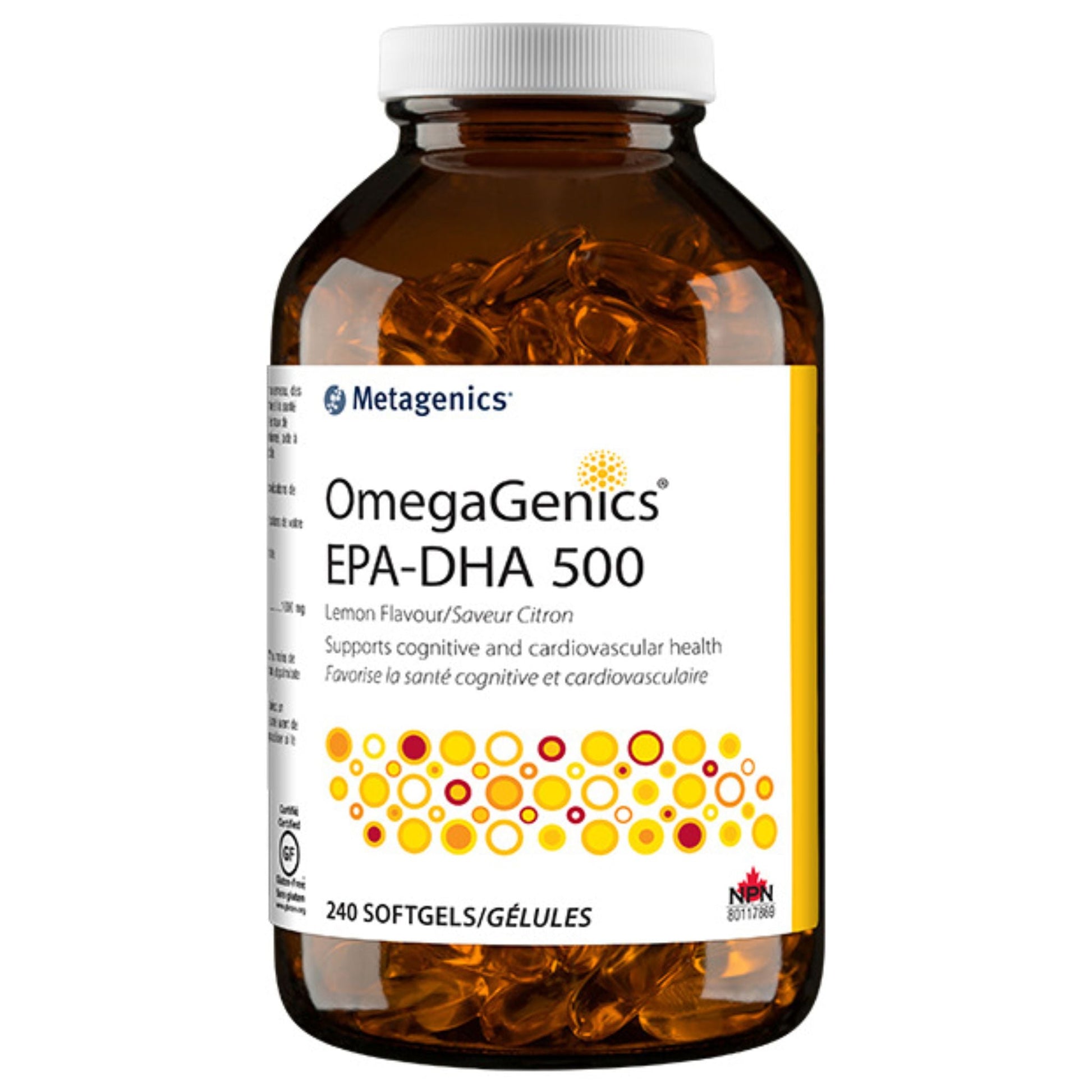 Metagenics OmegaGenics EPA-DHA 500 Lemon 240 Softgels