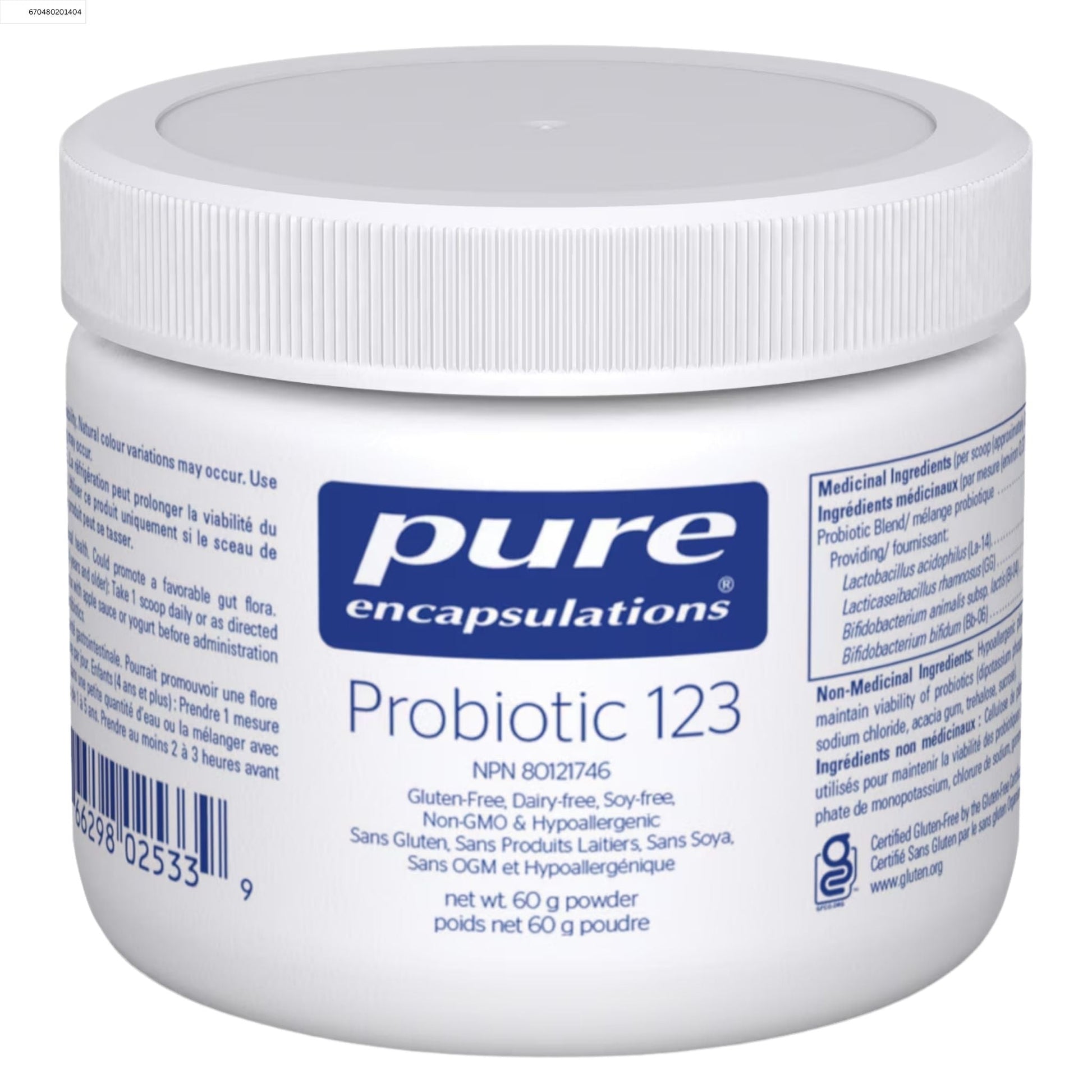 Pure Encapsulations Probiotic 123 60g