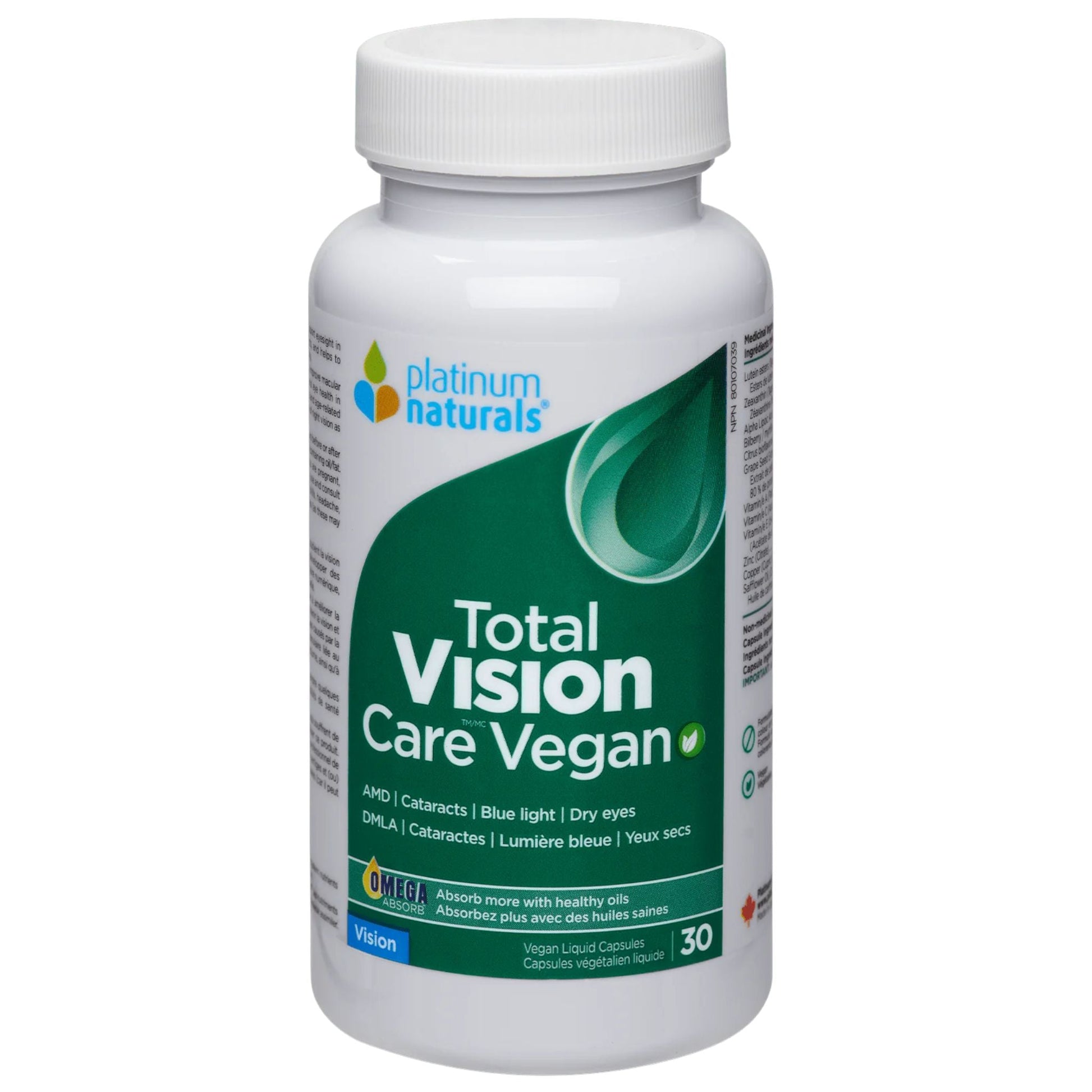 Platinum Naturals Total Vision Care Vegan 30 Capsules