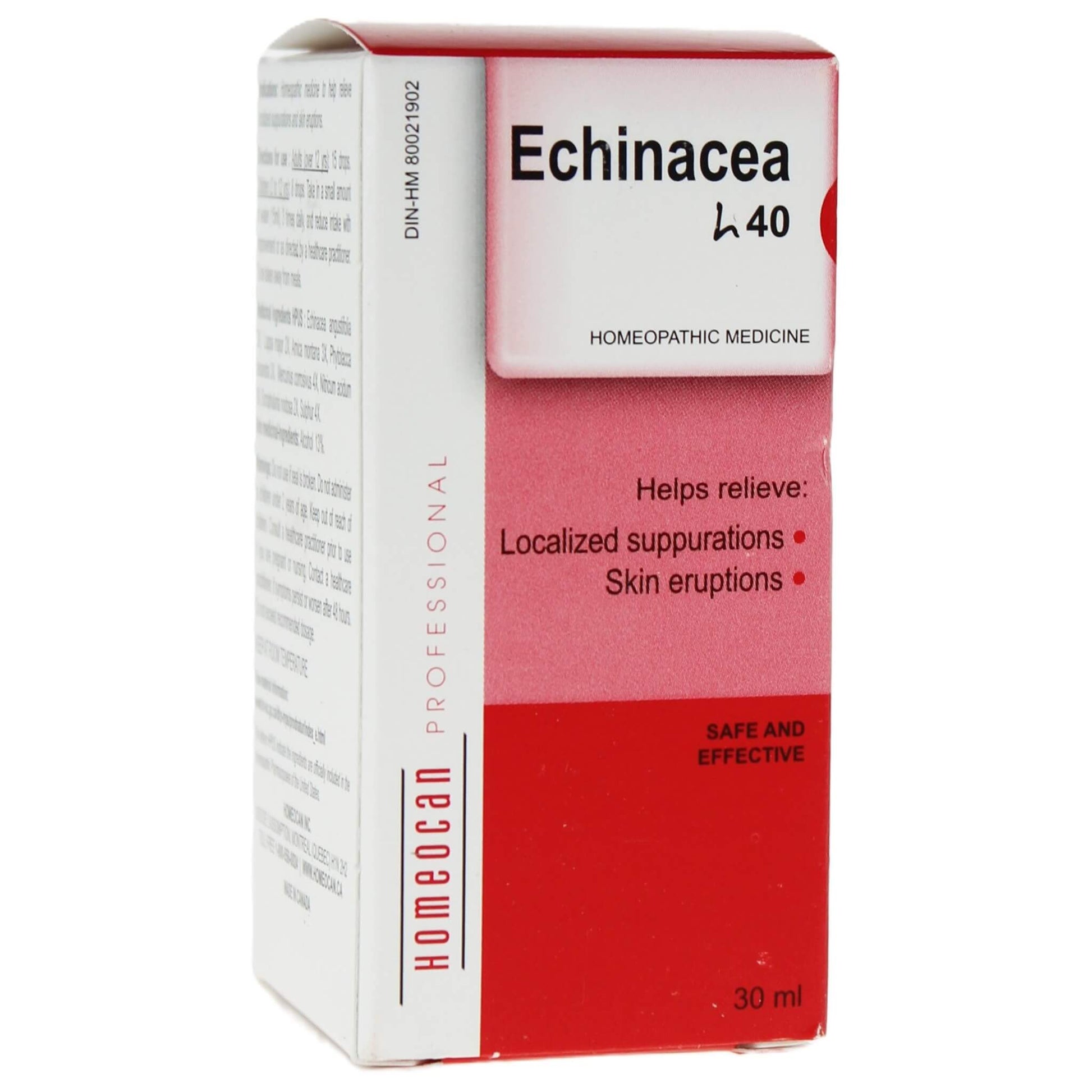 Homeocan H40 Echinacea Drops 30ml - Strengthen Immune System And Relieve Localized Suppurations And Skin Eruptions, Relieve Colds, Flu, Cough, Bronchitis, Protect Against Viral Infections