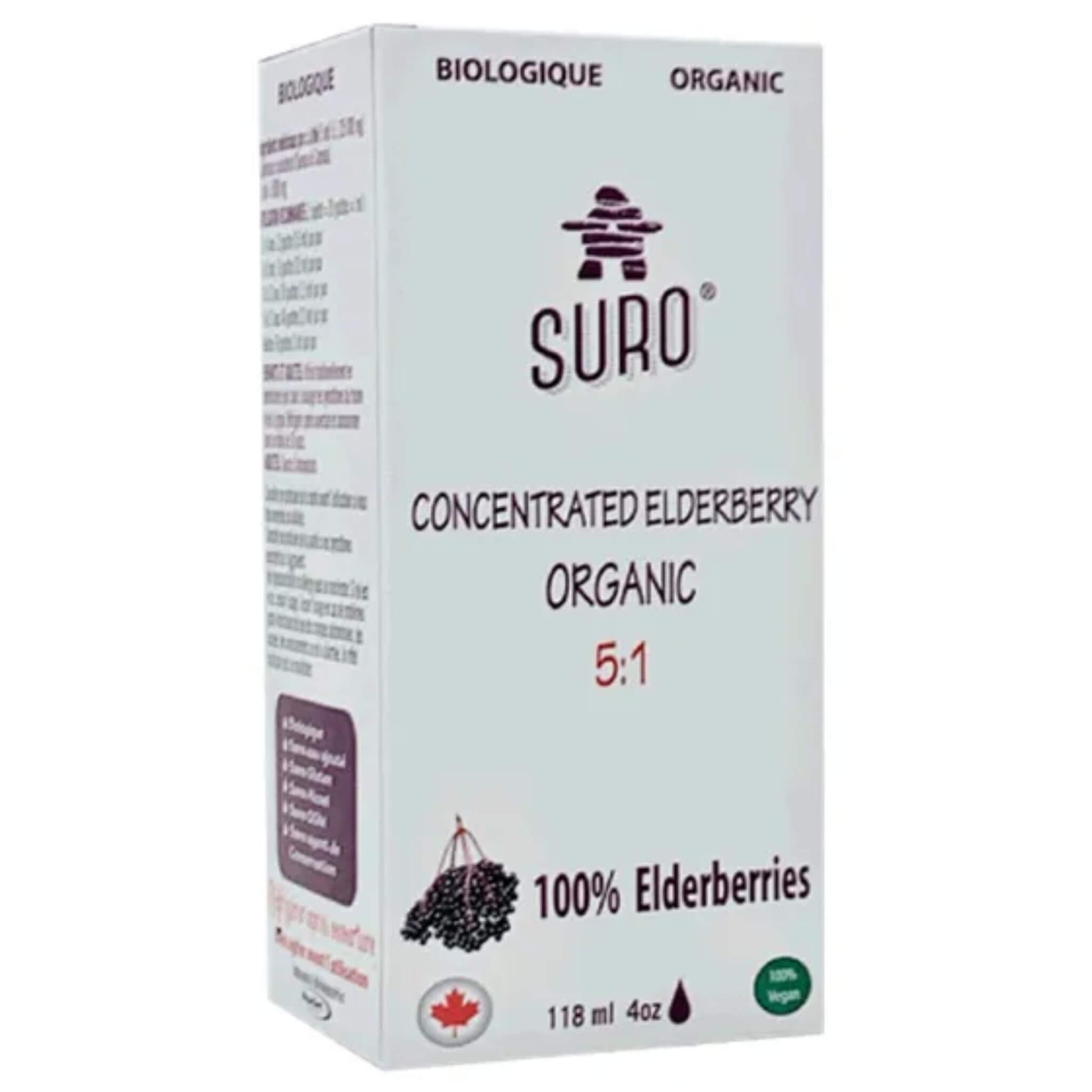 Suro Concentrated Elderberry Organic 5:1 118ml