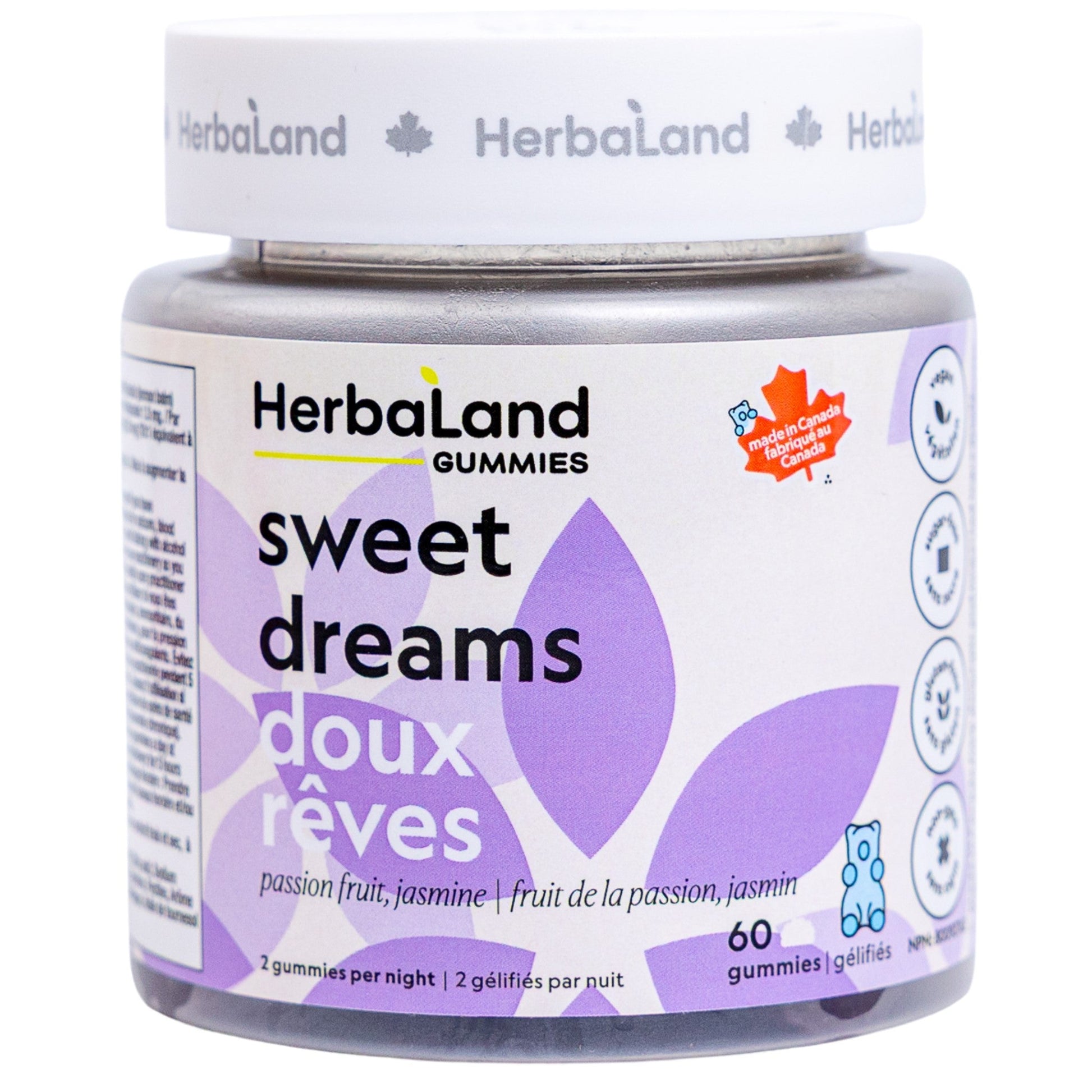 Herbaland Sweet Dreams Passion Fruit Jasmine 60 Gummies