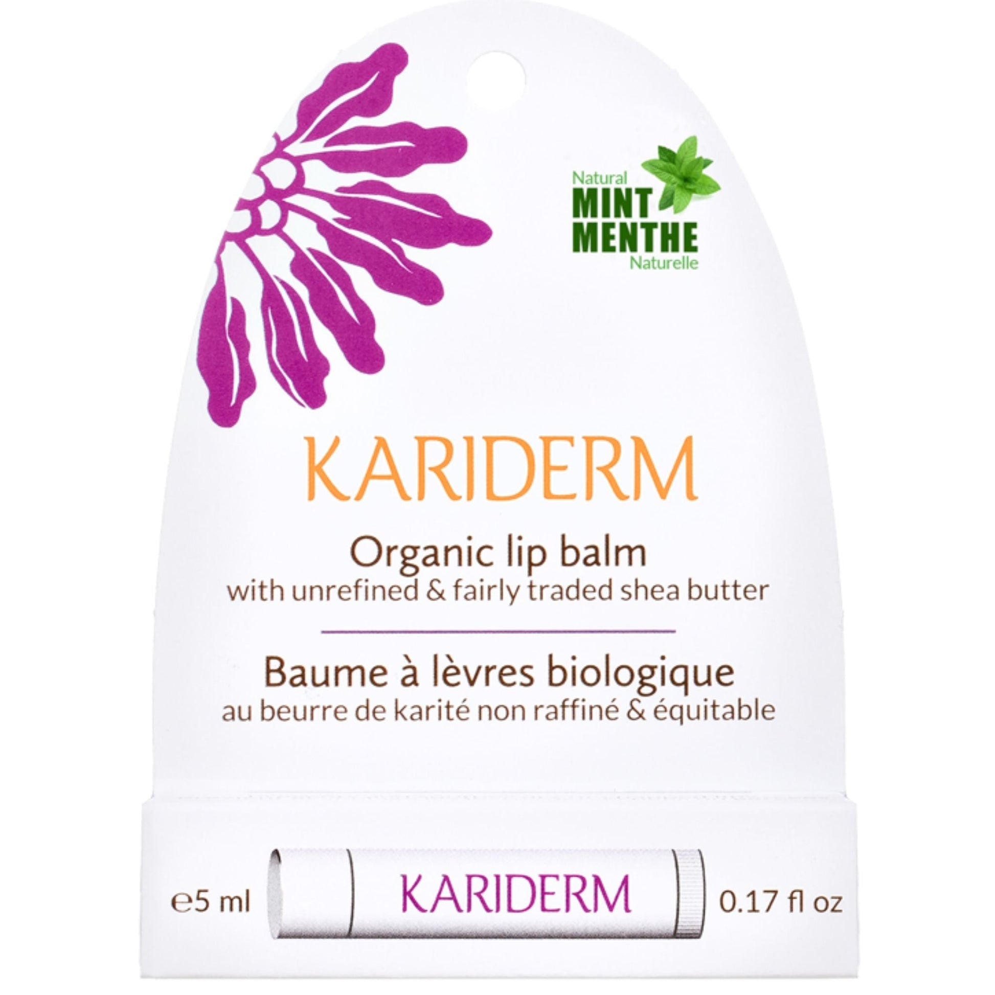 Kariderm Organic Lip Balm Mint 5ml