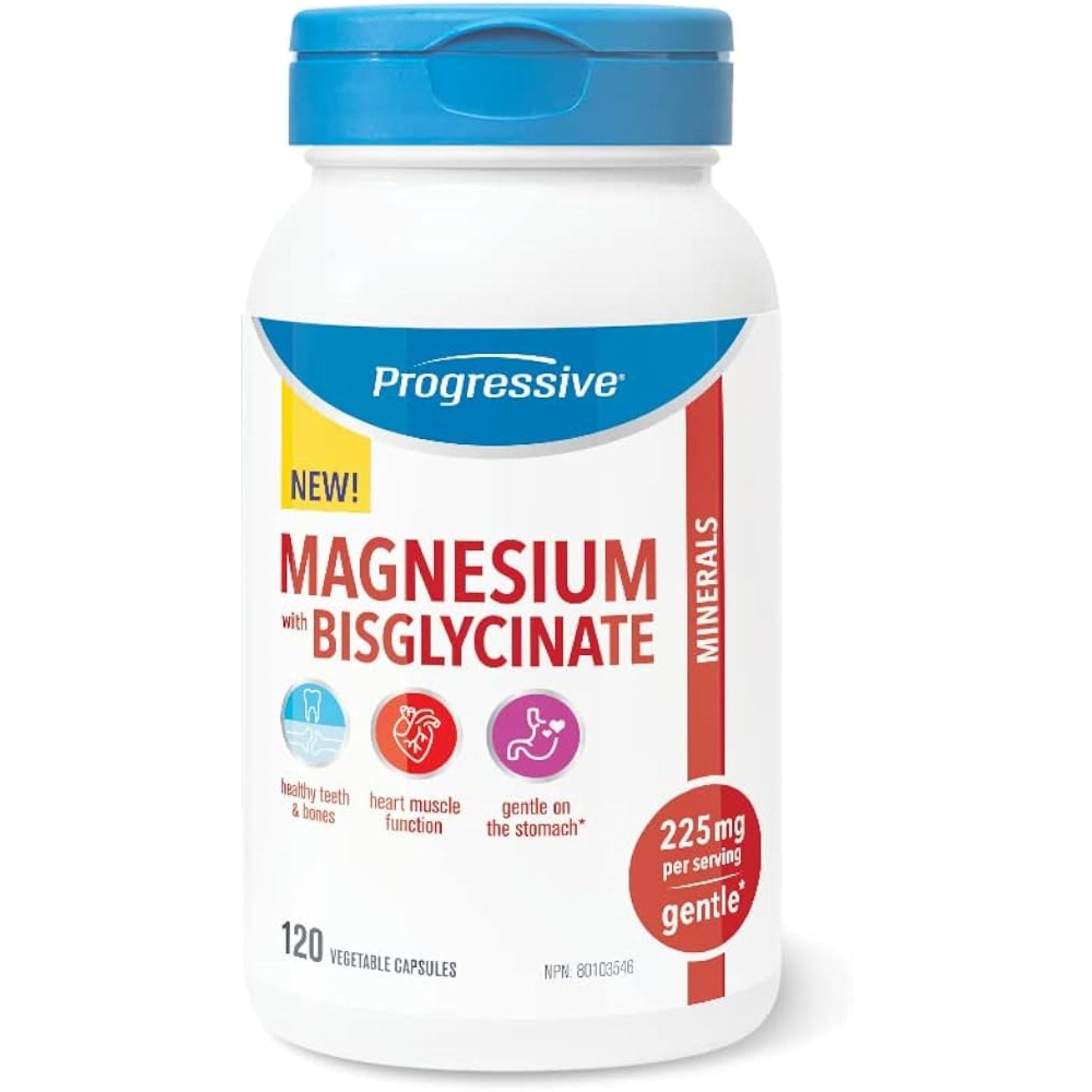 Progressive Magnesium with Bisglycinate 120 Capsules