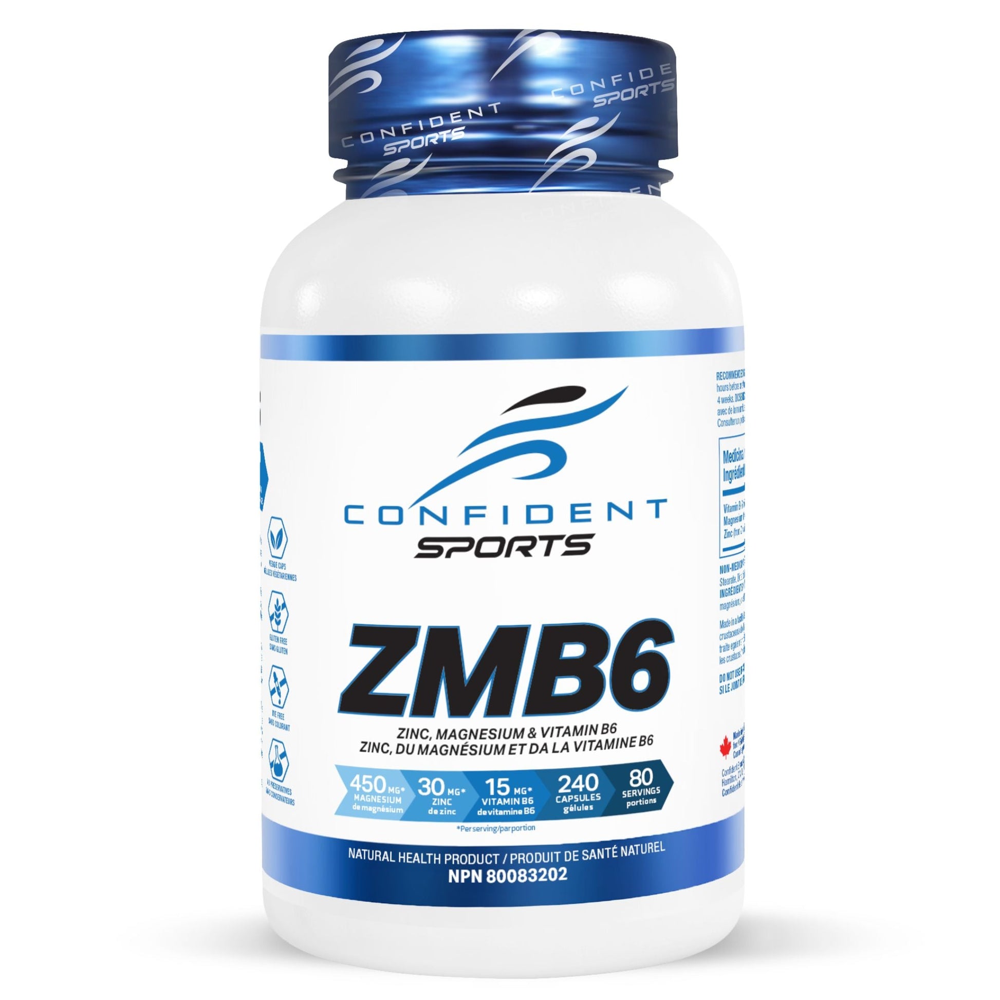 Confident Sports ZMB6 240 Capsules