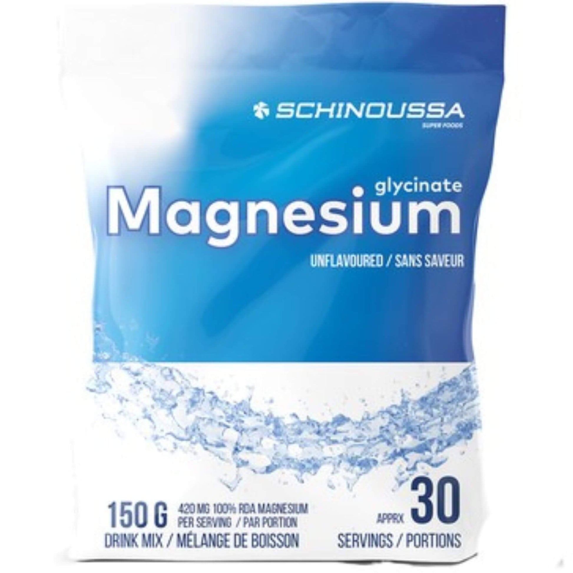 Schinoussa Magnesium Glycinate Unflavoured 150g - Relieve Anxiety, Supports Bone Health, Manages Blood Sugar, Support Cardiovascular Health, and Improves Sleep