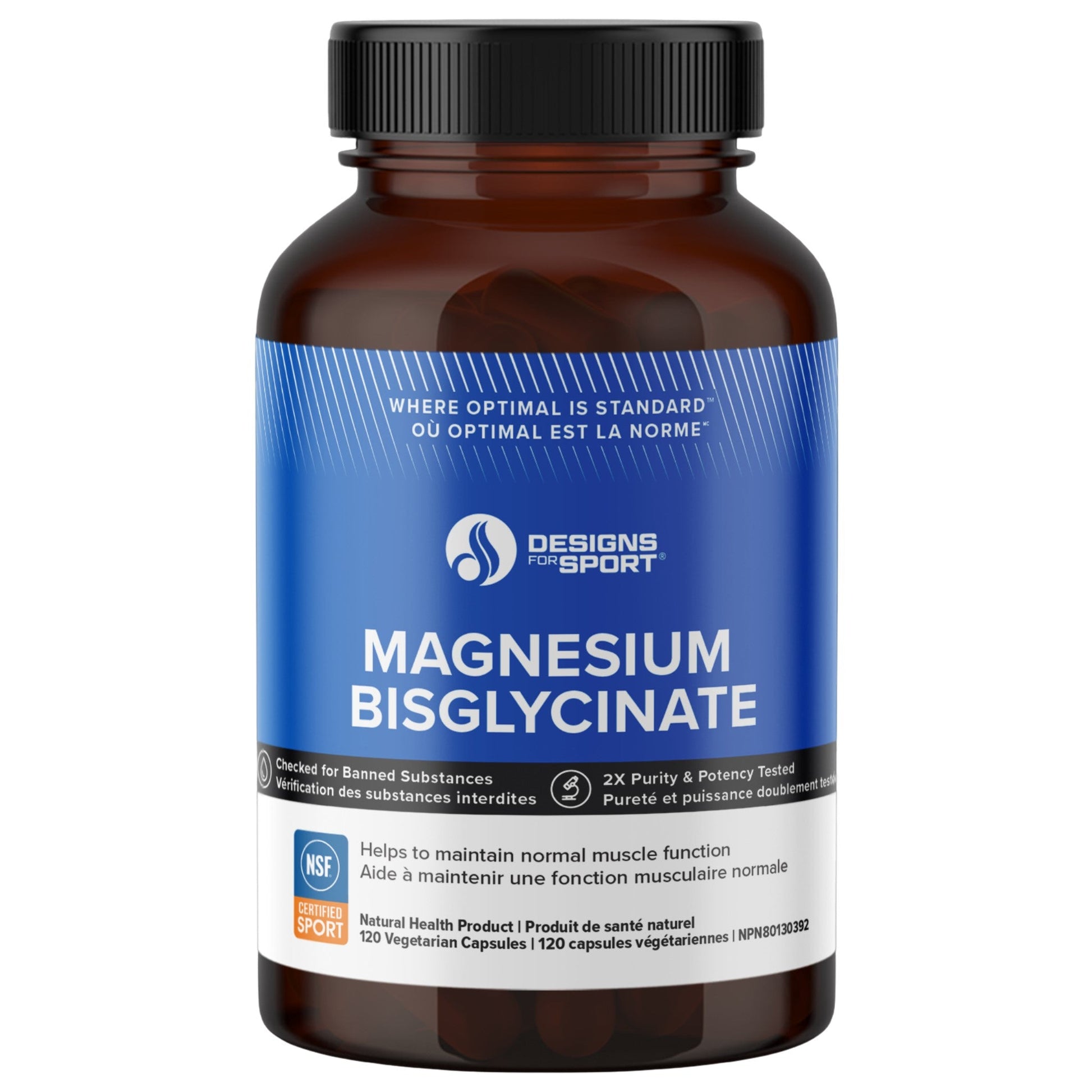 Designs for Sport Magnesium Bisglycinate 120 Capsules