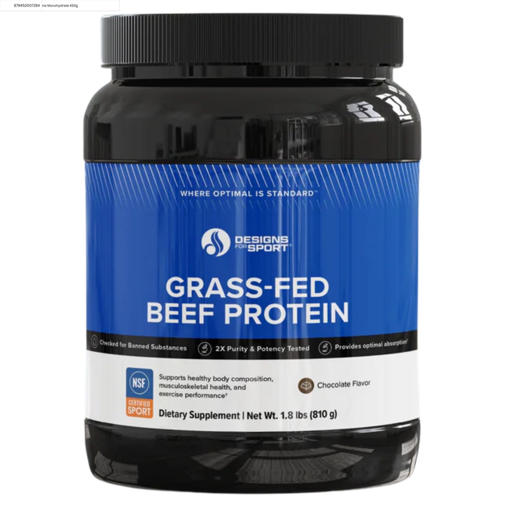 Designs For Sport Grass-Fed Beef Protein Chocolate 810g