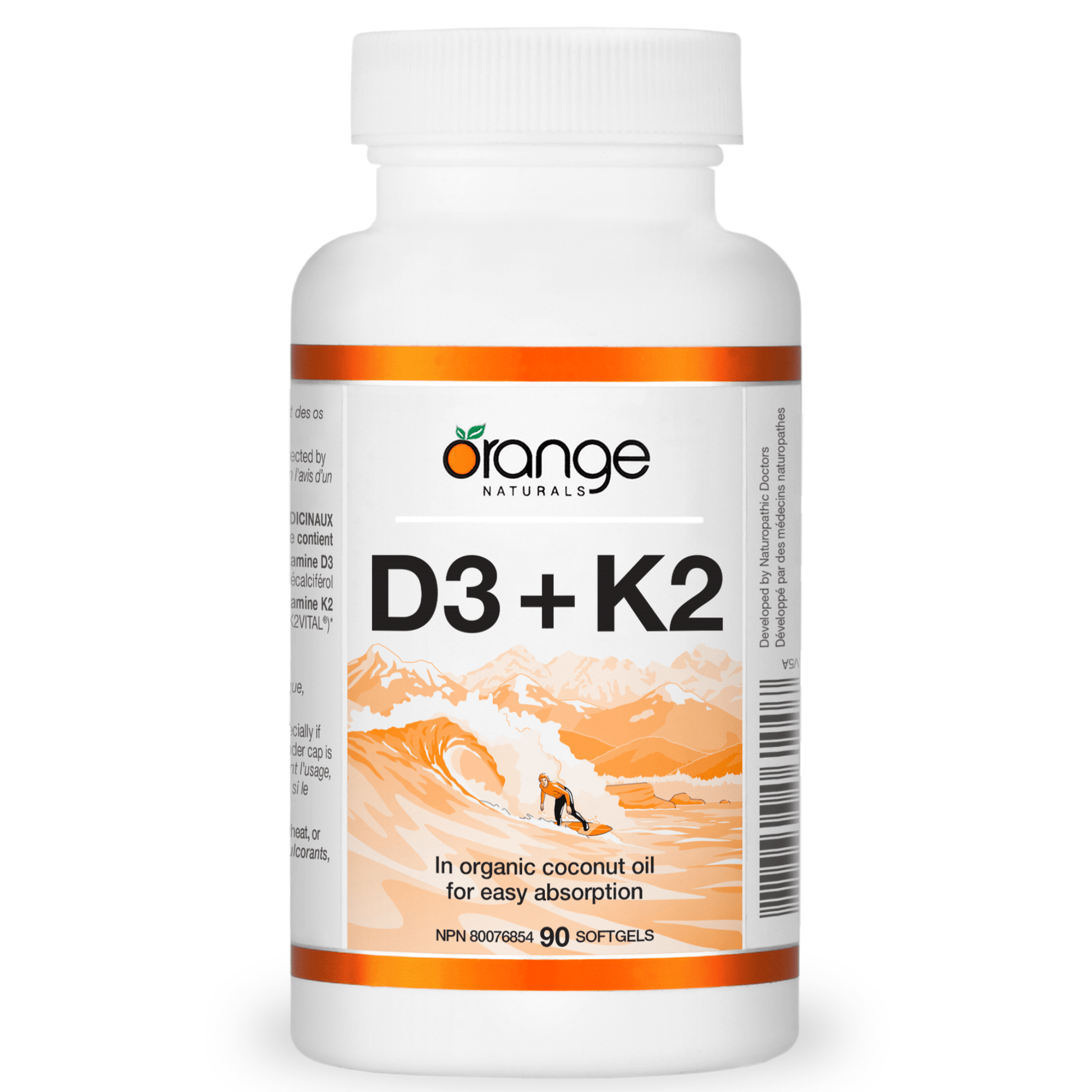 Orange Naturals D3 + K2 90 Softgels