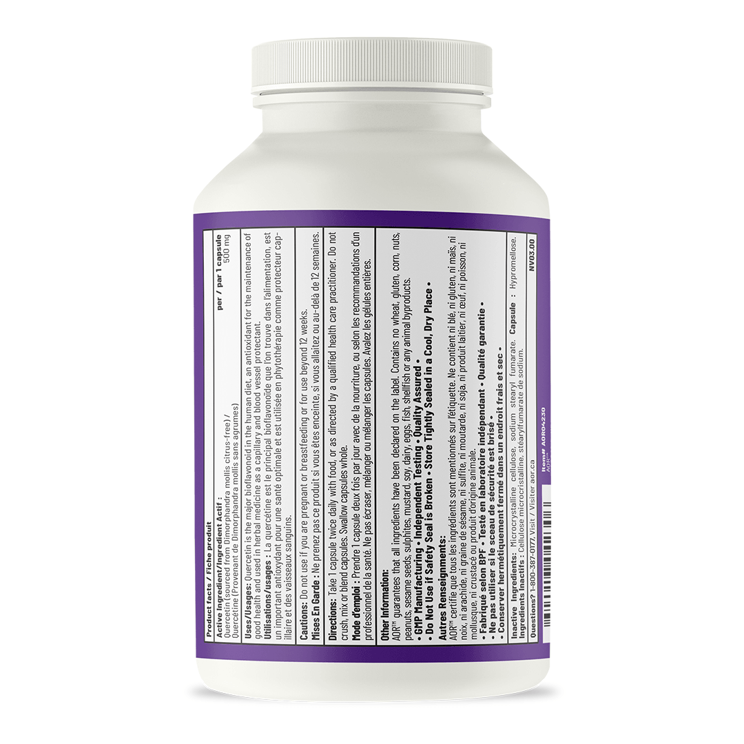 AOR Quercetin 500mg, 200 Capsules