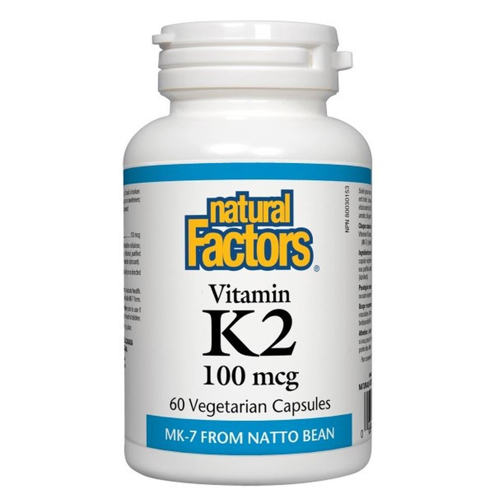 Natural Factors Vitamin K2 100 mcg 60vc - Nature's Source Inc