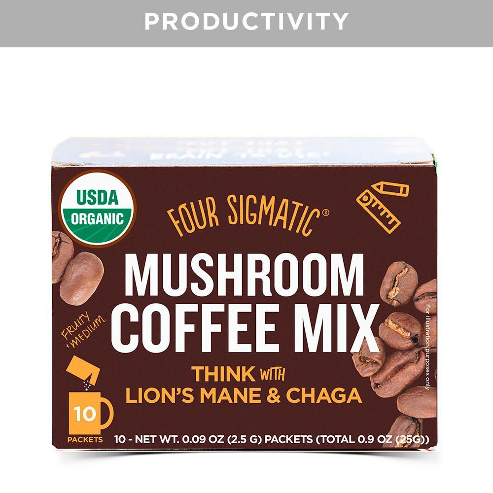 Four Sigmatic Organic Mushroom Coffee w Lion's Mane 10sachets - Nature's Source Inc