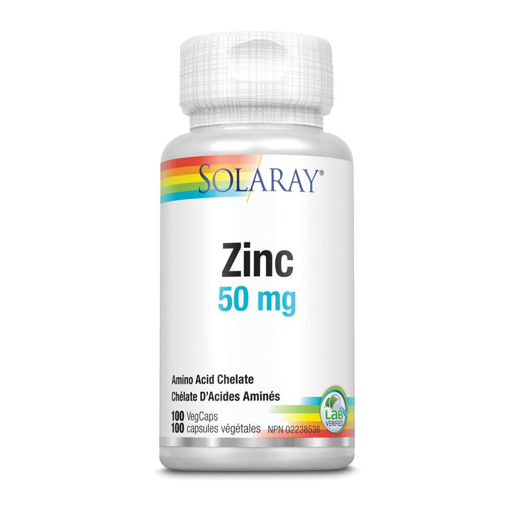 Solaray Zinc 50mg 100 Veg - Caps - Nature's Source Inc