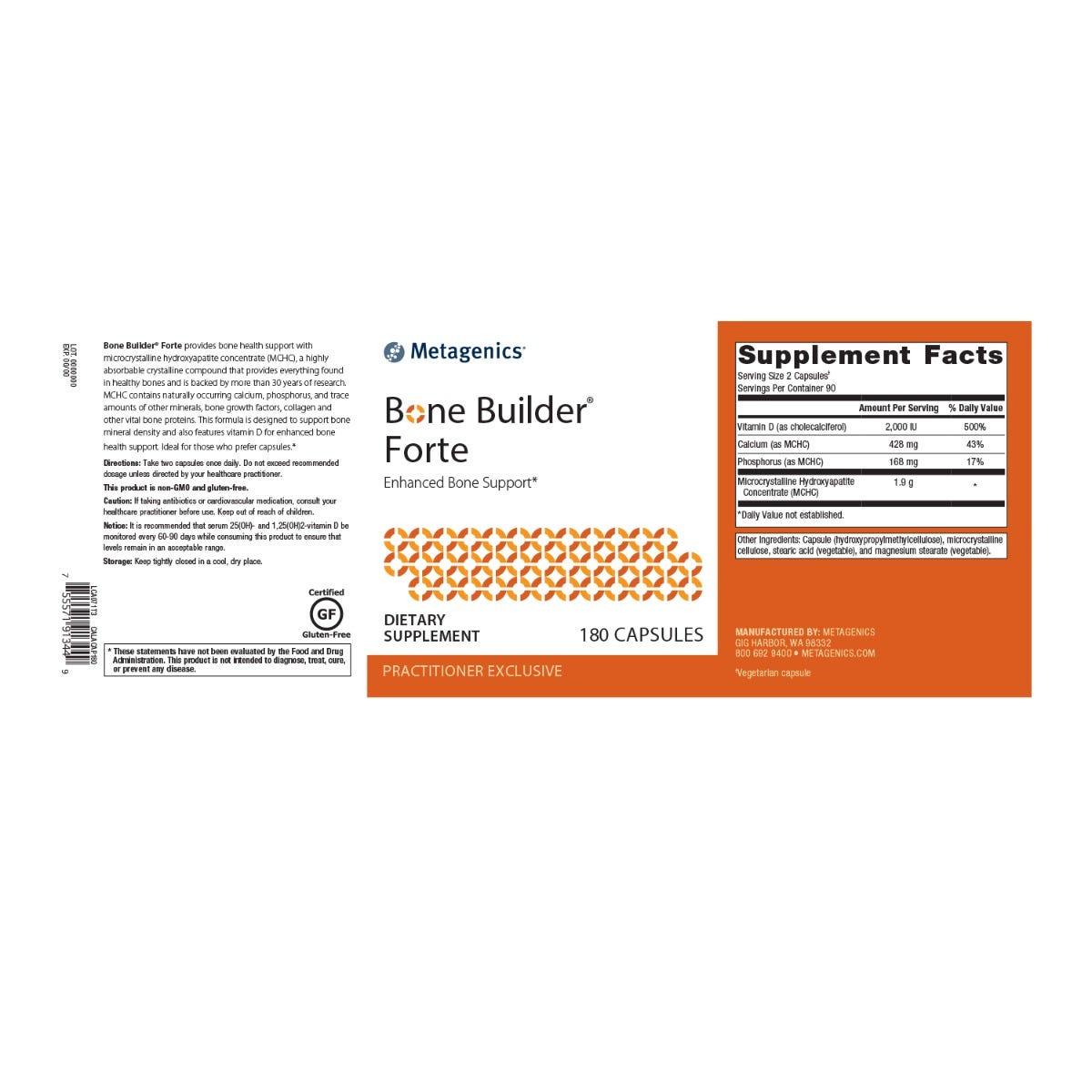 Metagenics Cal Apatite Bone Builder Forte 180 Capsules - Nature's Source Inc