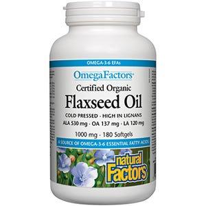 Natural Factors Flaxseed Oil 180sg - Nature's Source Inc