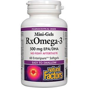 Natural Factors RxOmega - 3 Mini - Gels 60sg - Nature's Source Inc