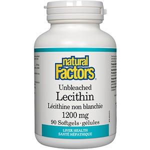 Natural Factors Unbleached Lecithin 1200 mg 90sg - Nature's Source Inc