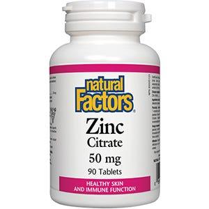 Natural Factors Zinc Citrate 50 mg 90t - Nature's Source Inc