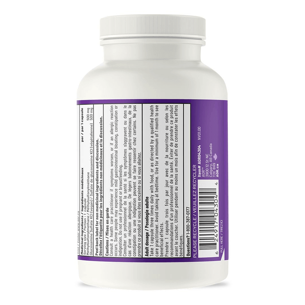 AOR MSM + Glucosamine 100 Veg - Caps - Nature's Source Inc