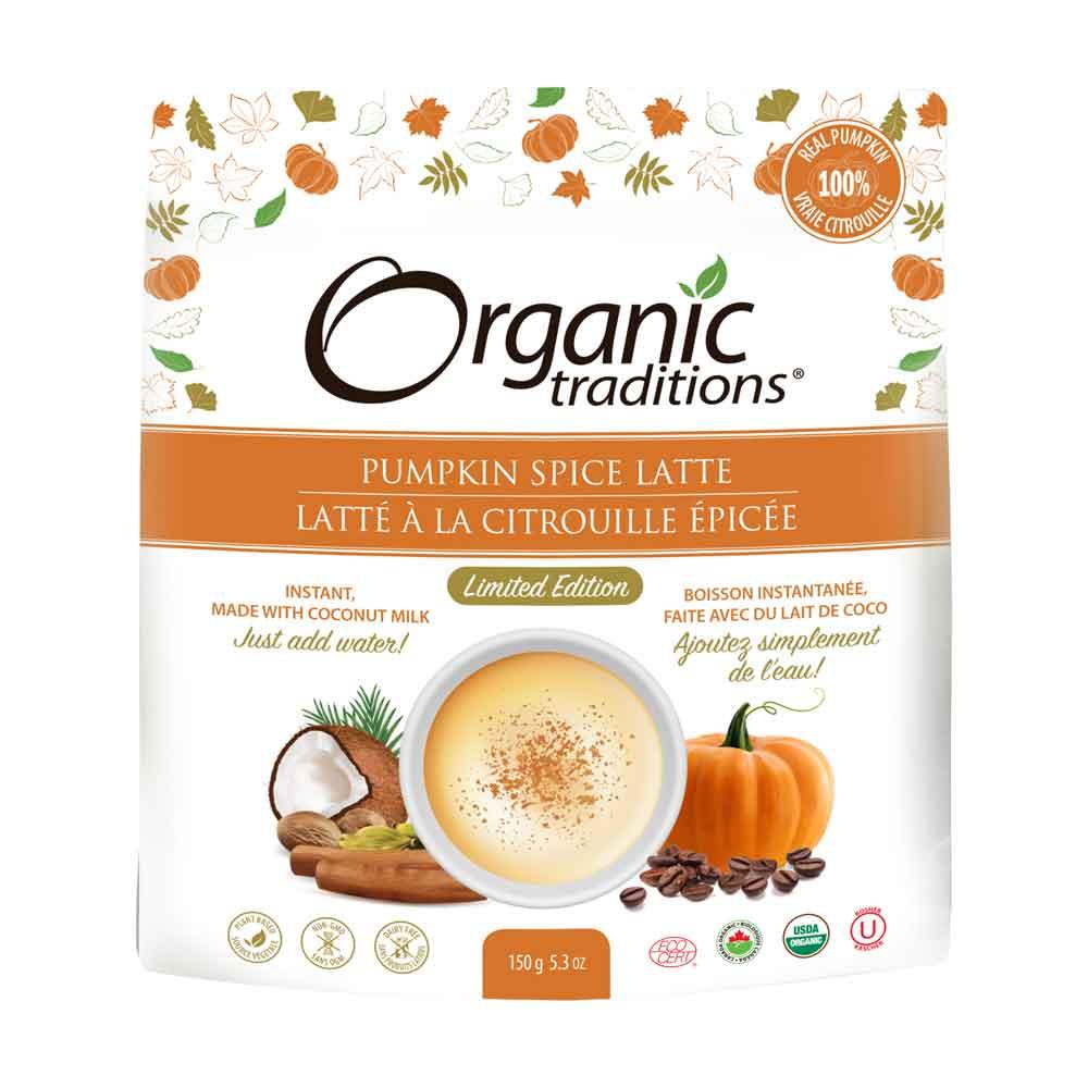 Organic Traditions Pumpkin Spice Latte 150g - Nature's Source Inc