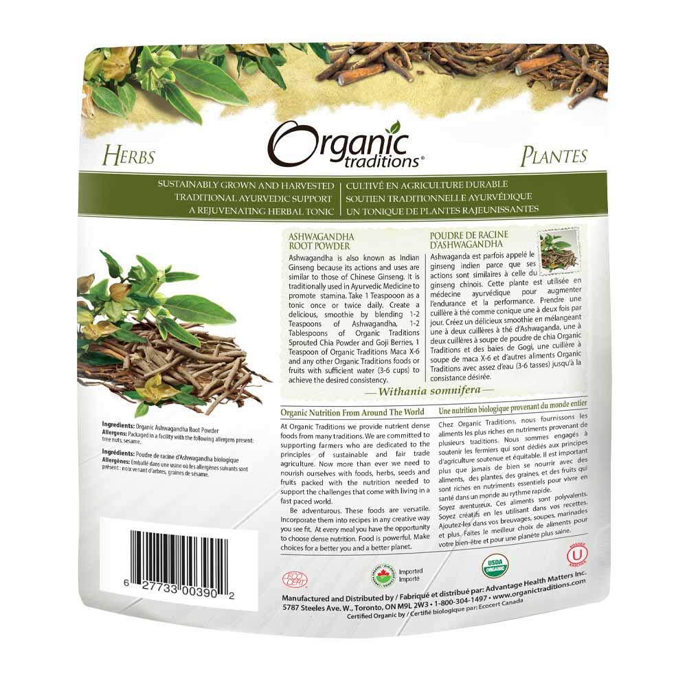 Organic Traditions Ashwagandha Root Powder - 200g - Nature's Source Inc